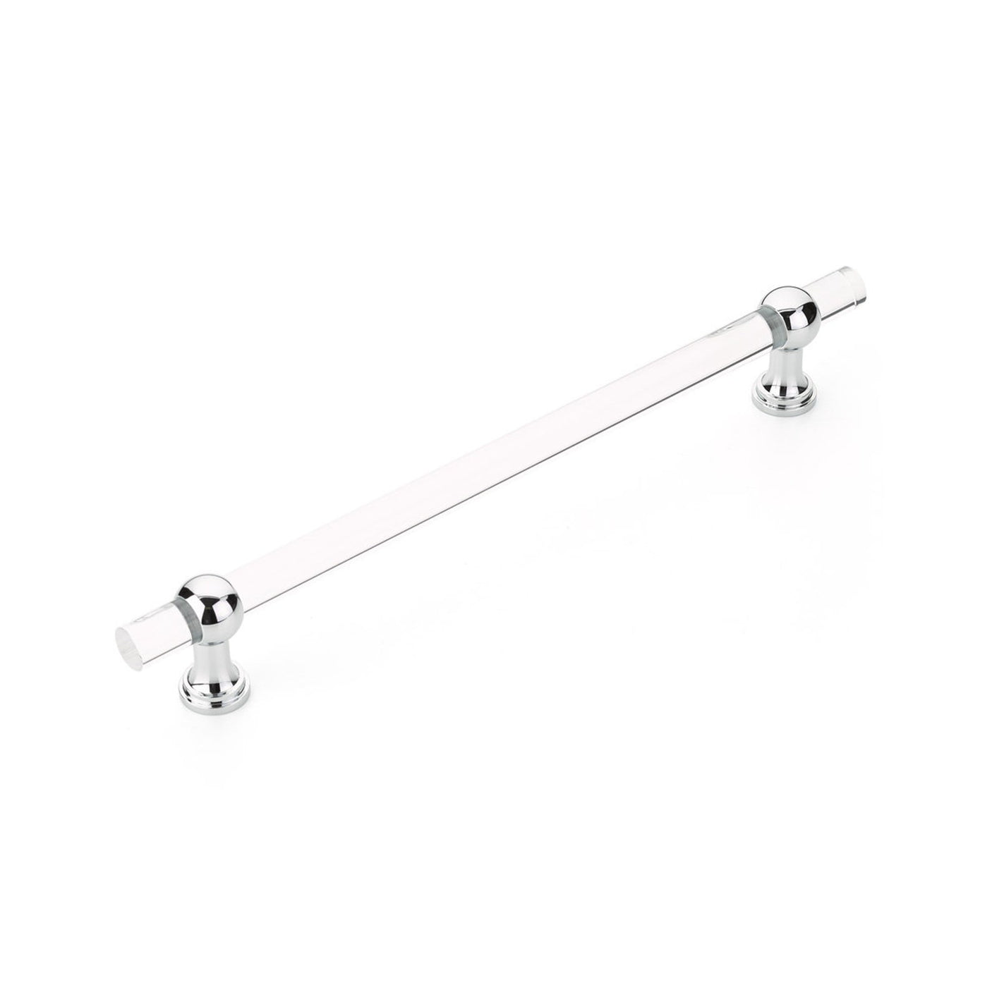 Polished Chrome and Lucite "Gleam" Cabinet Knobs and Drawer Pulls (Adjustable) - Forge Hardware Studio