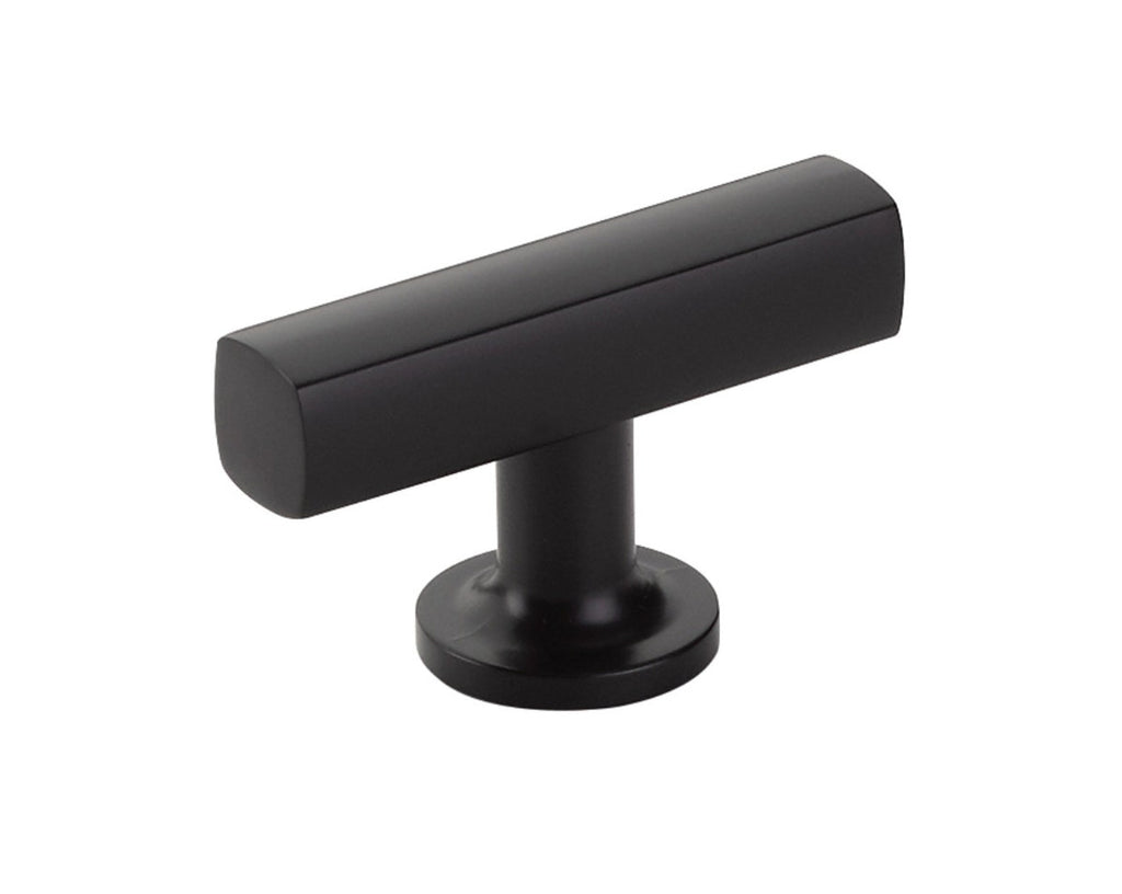 T-Bar "Geo" Cabinet Knobs and Drawer Pulls in Matte Black - Forge Hardware Studio