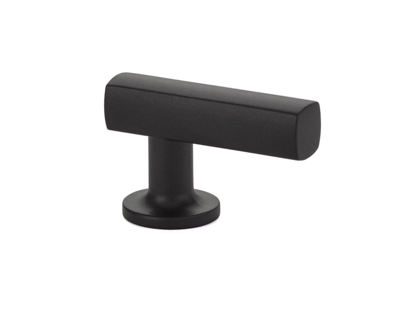 T-Bar "Geo" Cabinet Knobs and Drawer Pulls in Matte Black - Forge Hardware Studio