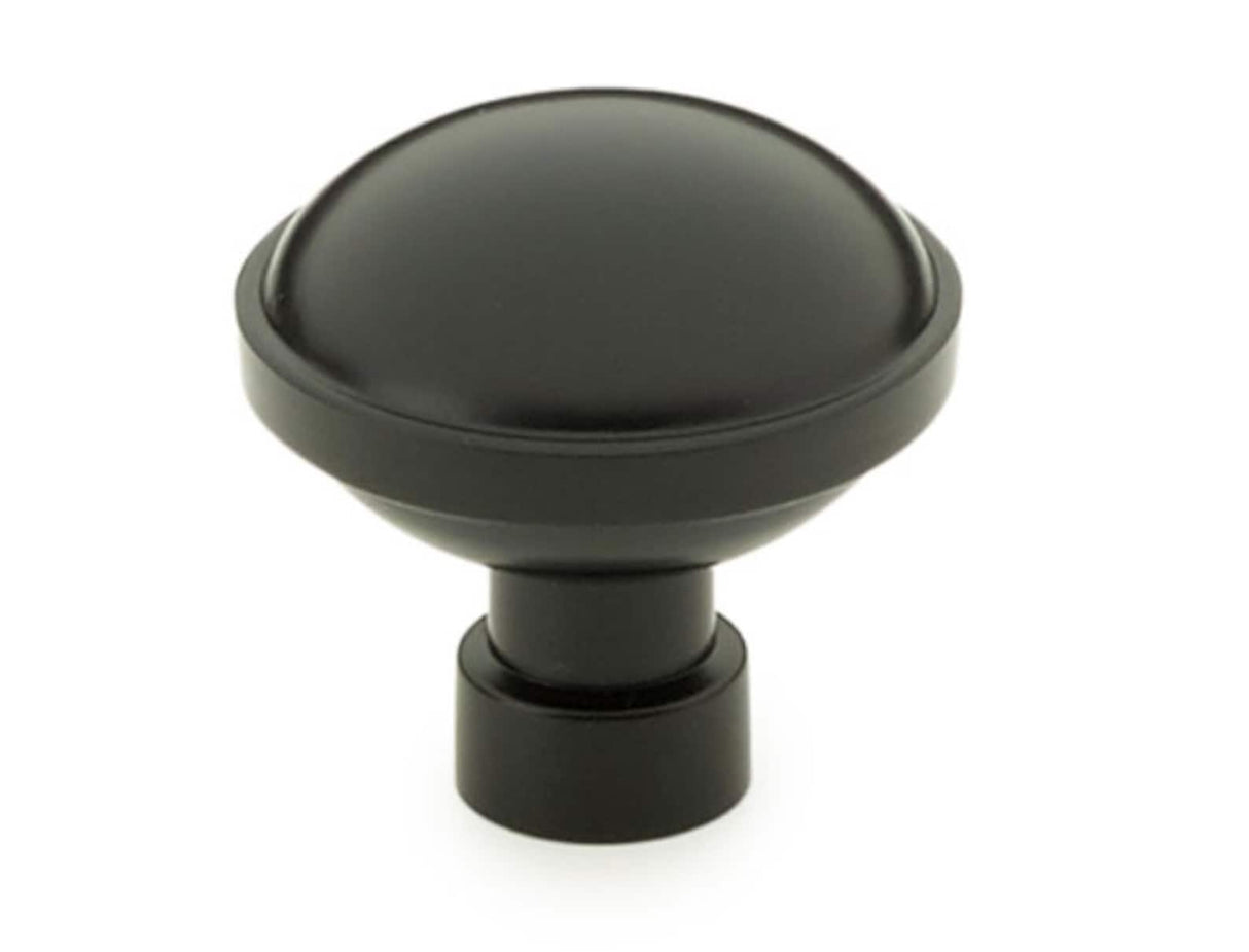 Flat Black "Industry" Cabinet Knobs and Drawer Pulls - Forge Hardware Studio