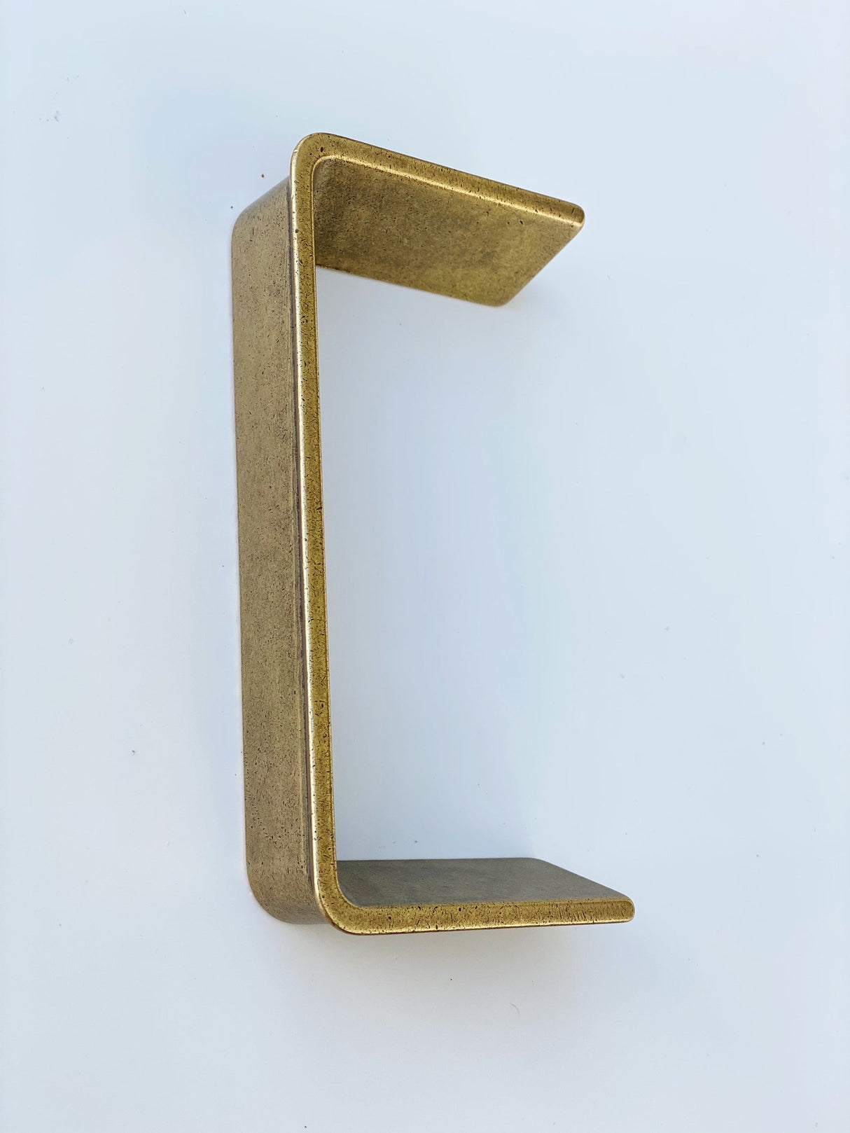 Palma Aged Brass Half-Square Drawer Handles - Forge Hardware Studio