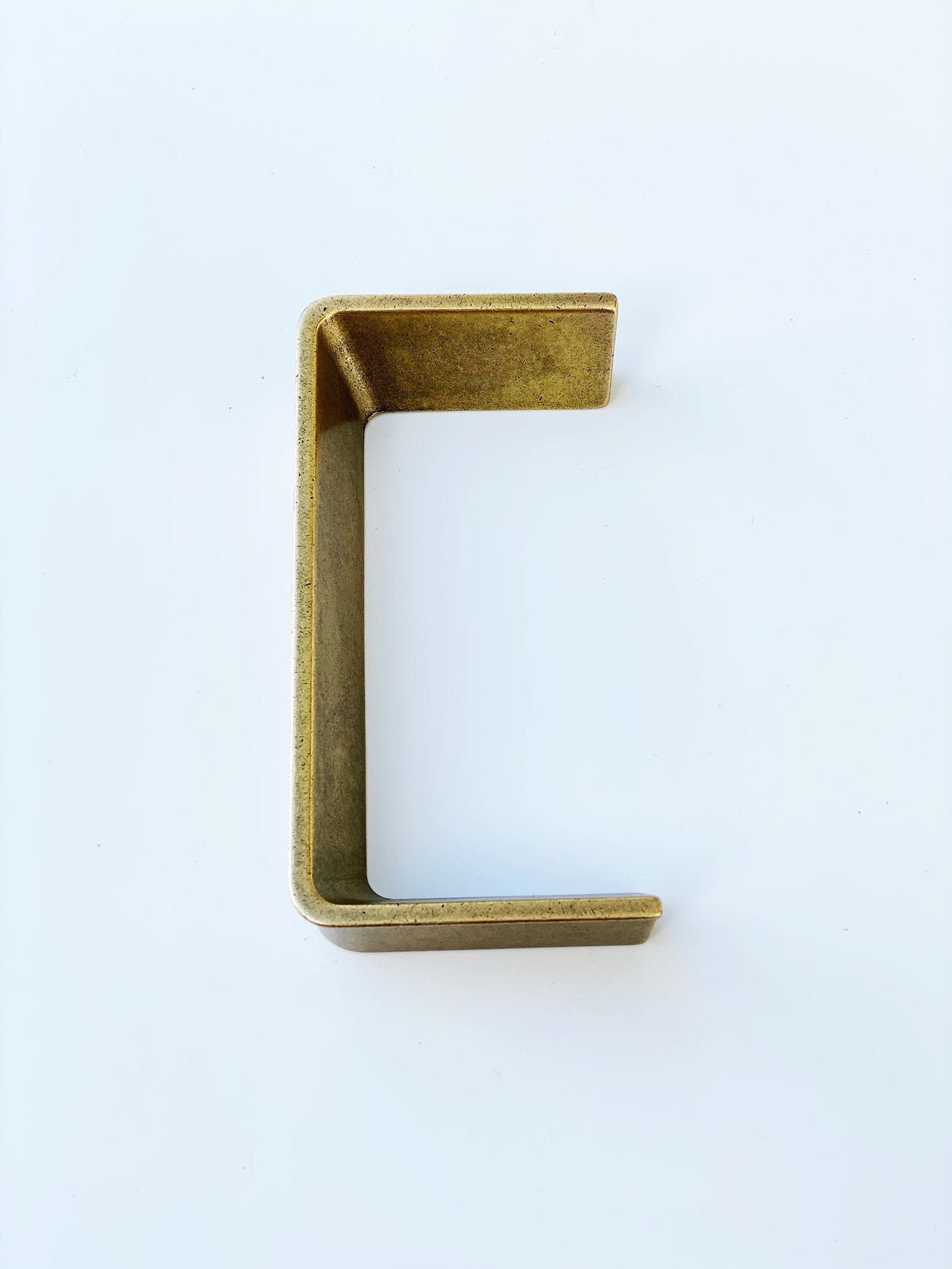 Palma Aged Brass Half-Square Drawer Handles - Forge Hardware Studio