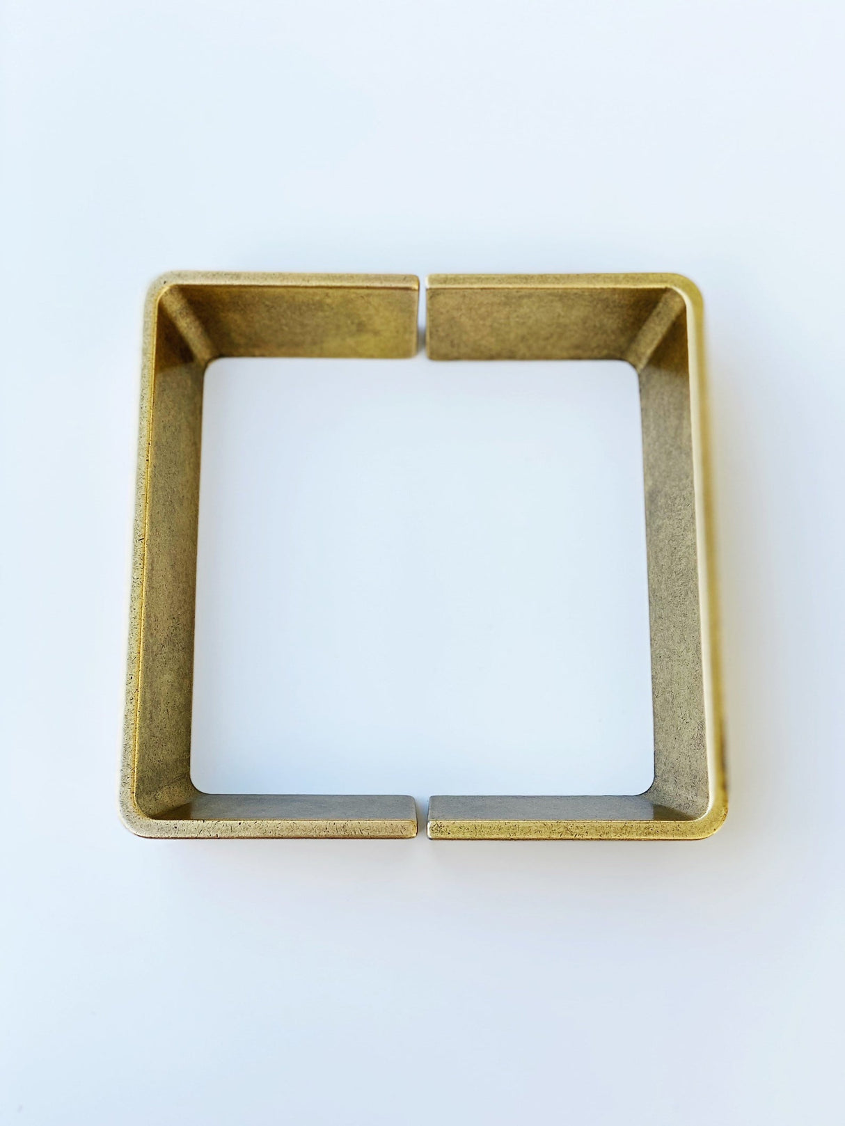 Palma Aged Brass Half-Square Drawer Handles - Forge Hardware Studio