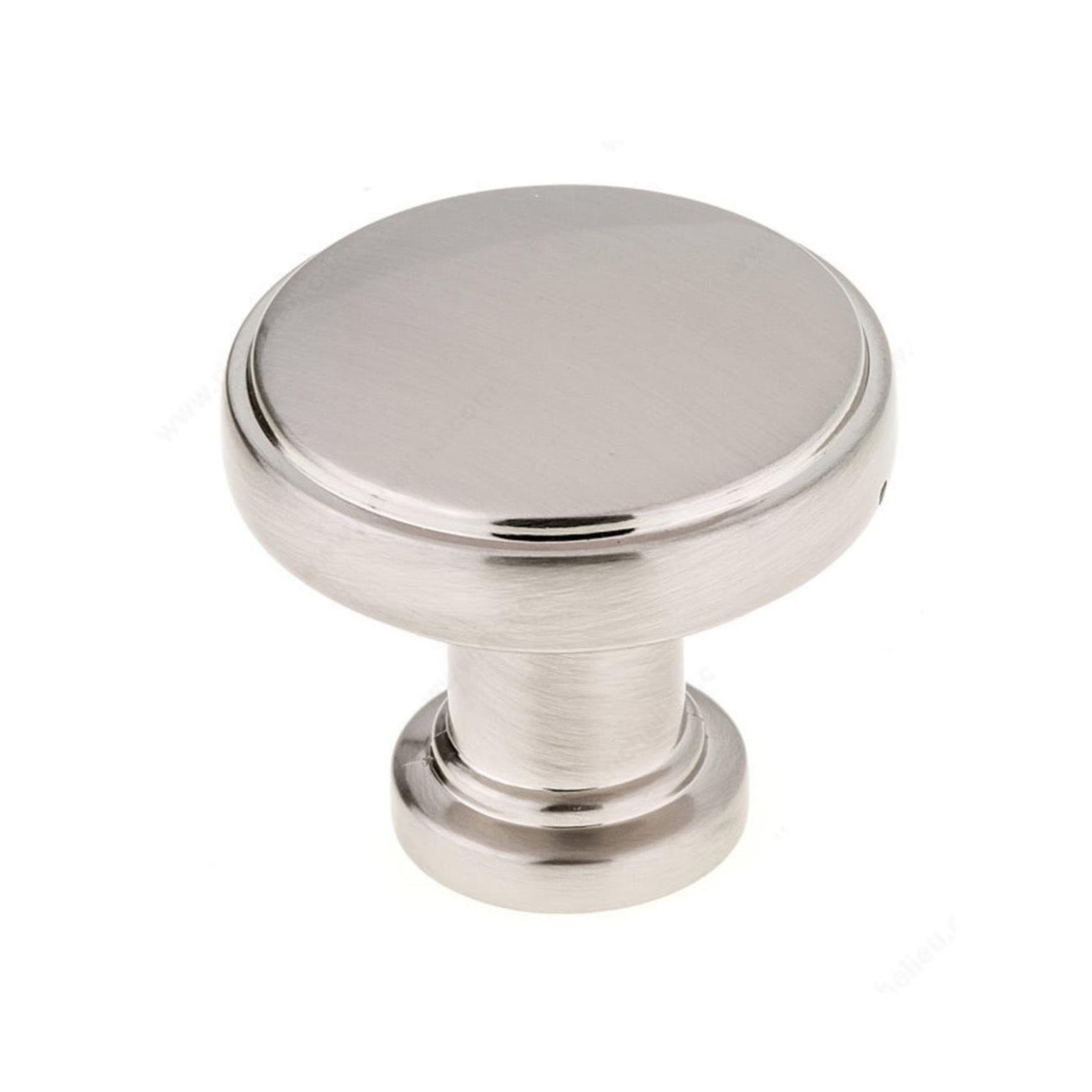 Luna Satin Nickel Round Cabinet Knob - Forge Hardware Studio