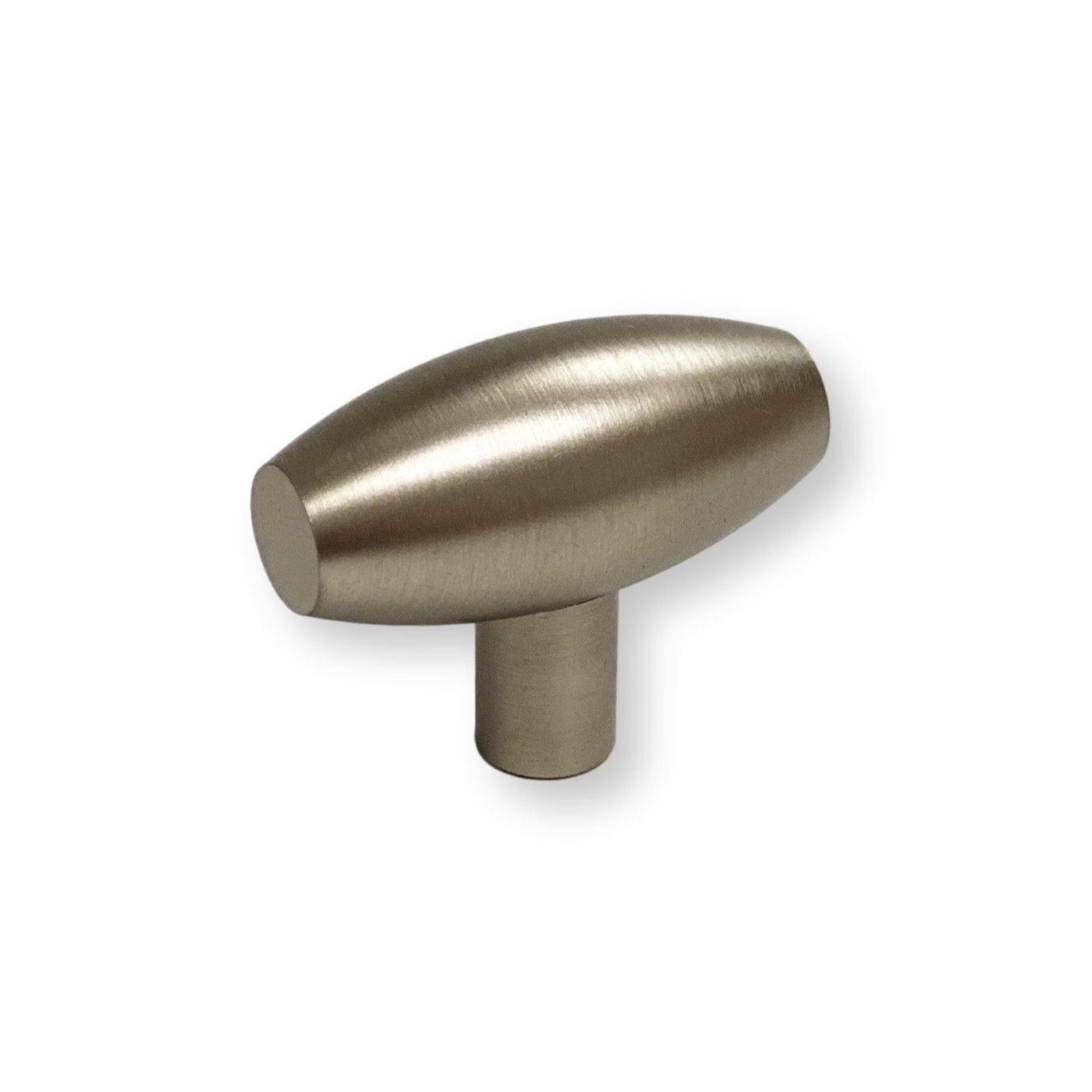 Lew's Hardware Brushed Nickel Barrel Series 10-105 Cabinet T-Knob - Forge Hardware Studio