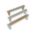 Knurled "U-Shaped" Champagne Bronze and Nickel Drawer Pulls - Forge Hardware Studio