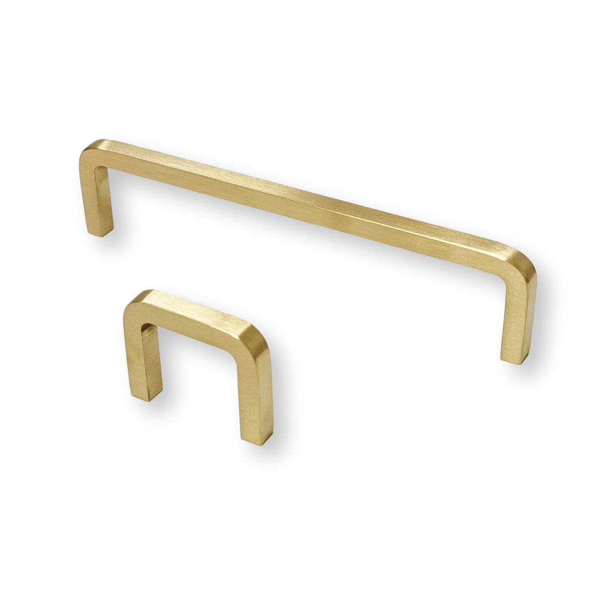 Unlacquered Brushed Brass "Lumia" Cabinet Knobs and Drawer Pulls - Forge Hardware Studio