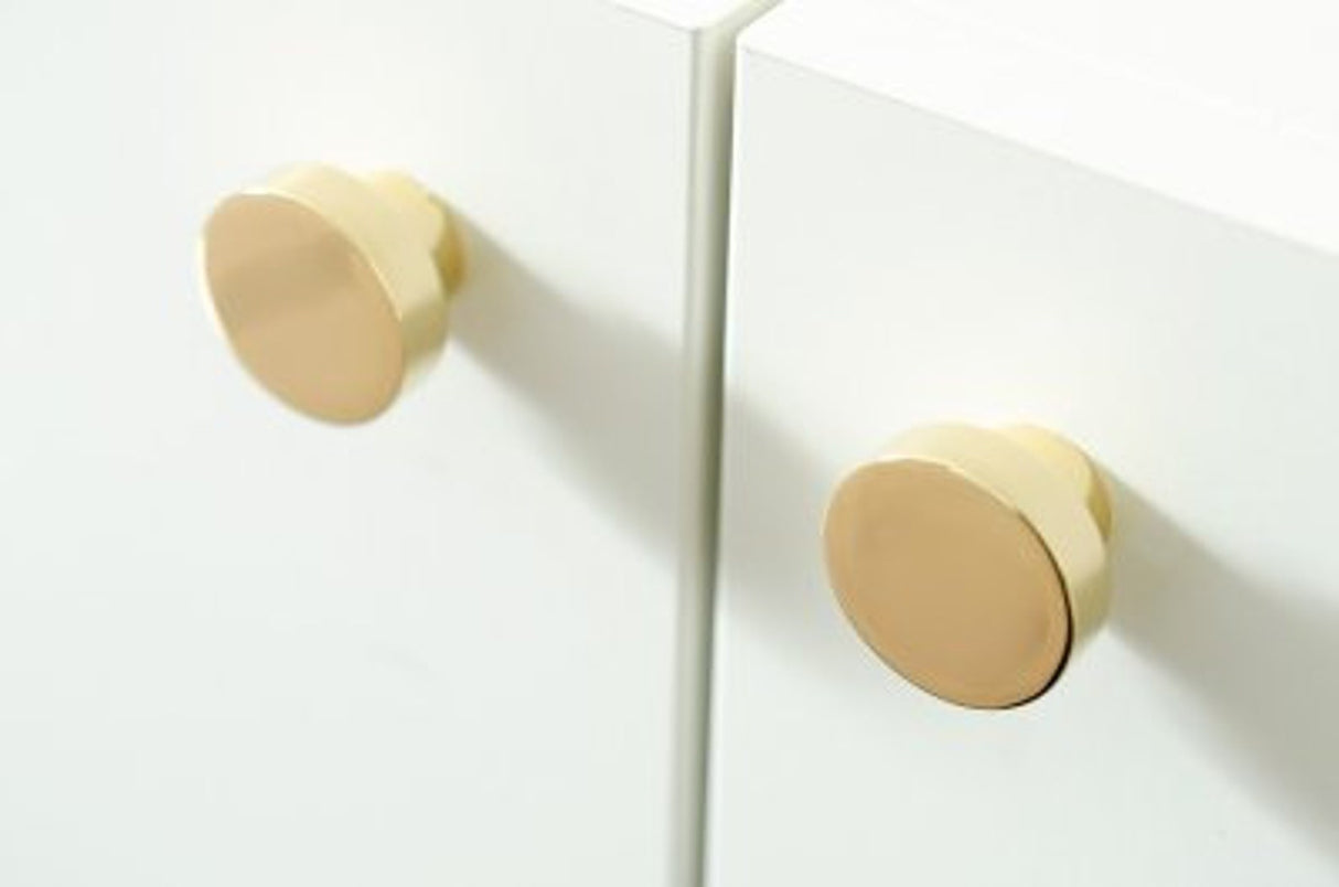 Polished Unlacquered Brass Cabinet Drawer Pulls and Closet Handles - Forge Hardware Studio