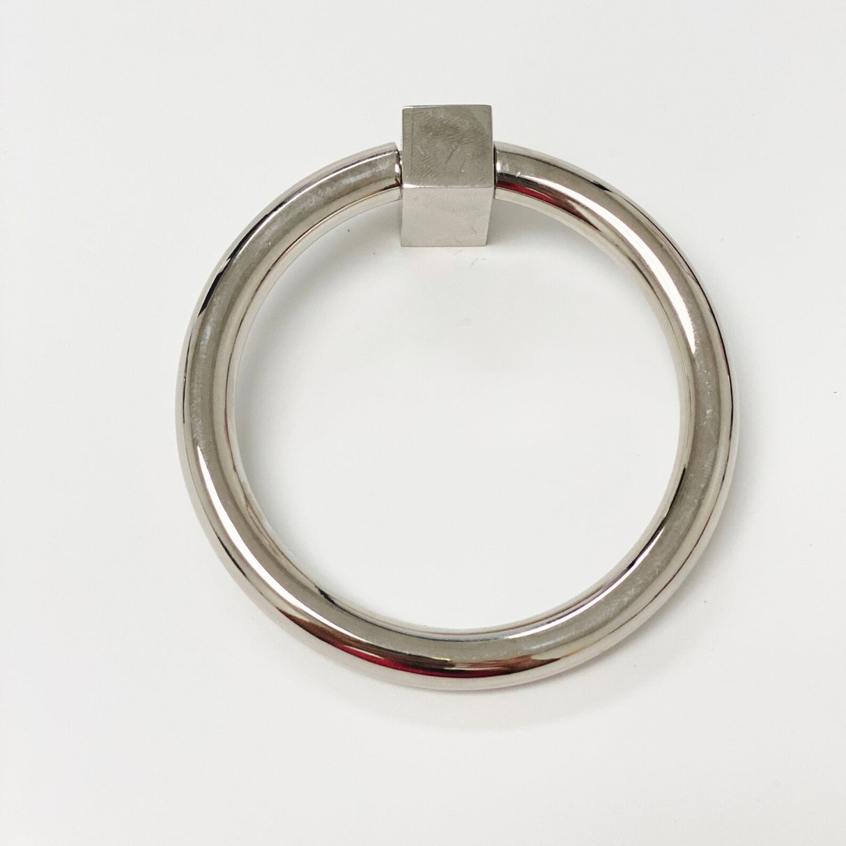 Zimi Round Ring Pull in Polished Nickel - Forge Hardware Studio