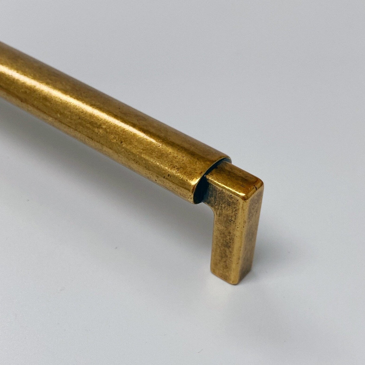 U-Shaped "Florence" Drawer Pull in Antique Brass - Forge Hardware Studio