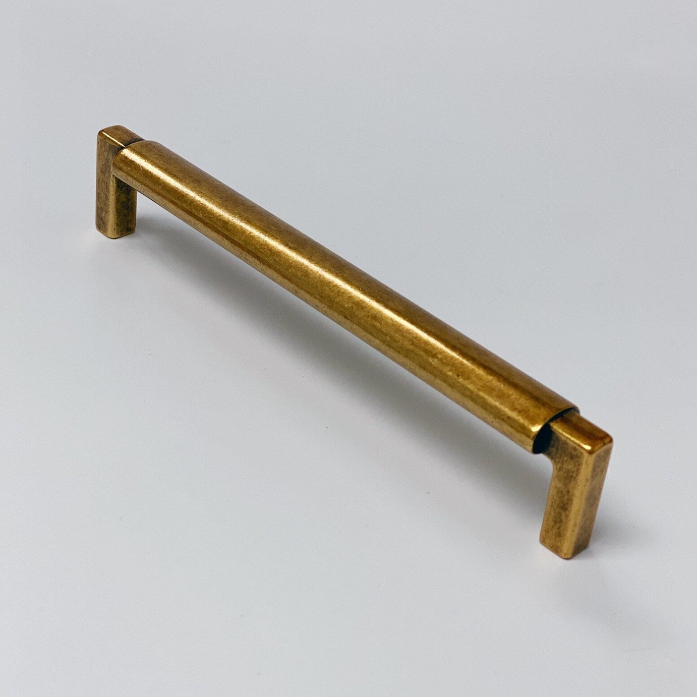 U-Shaped "Florence" Drawer Pull in Antique Brass - Forge Hardware Studio