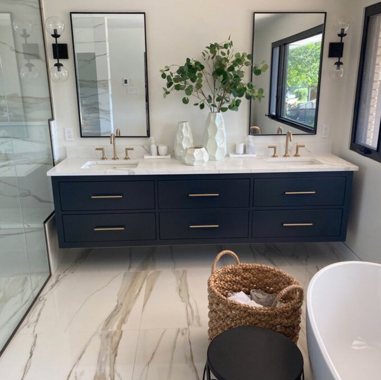 Champagne Bronze Smooth "Tessa No. 2" Cabinet Knobs and Drawer Pulls - Forge Hardware Studio