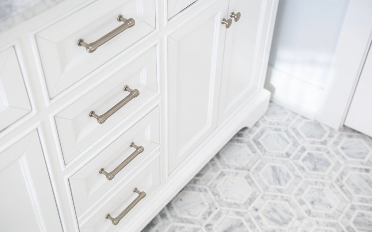 Satin Nickel "Industry" Cabinet Knobs and Drawer Pulls - Forge Hardware Studio