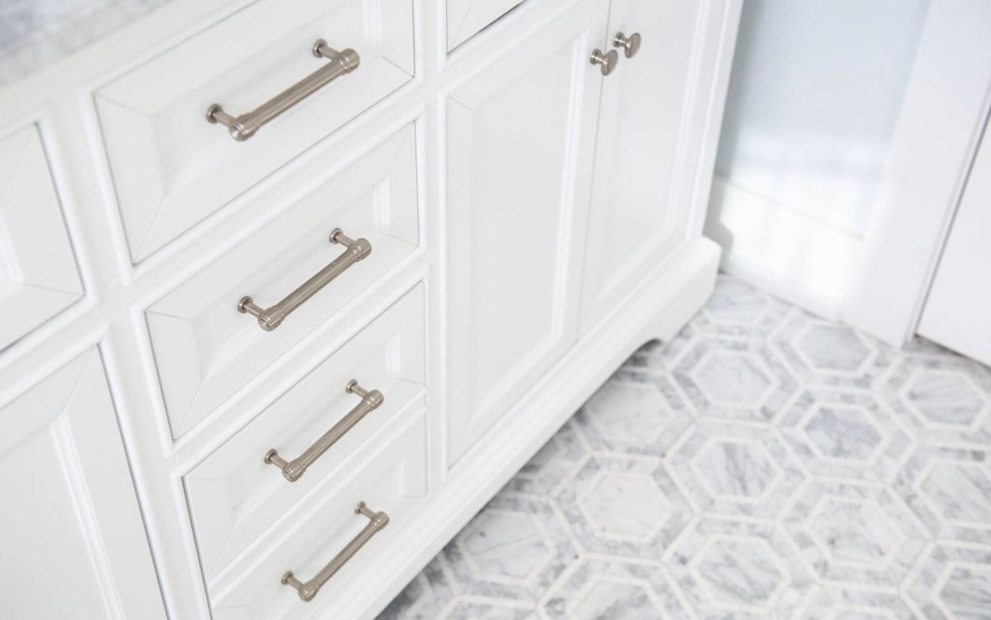 Satin Nickel "Industry" Cabinet Knobs and Drawer Pulls - Forge Hardware Studio