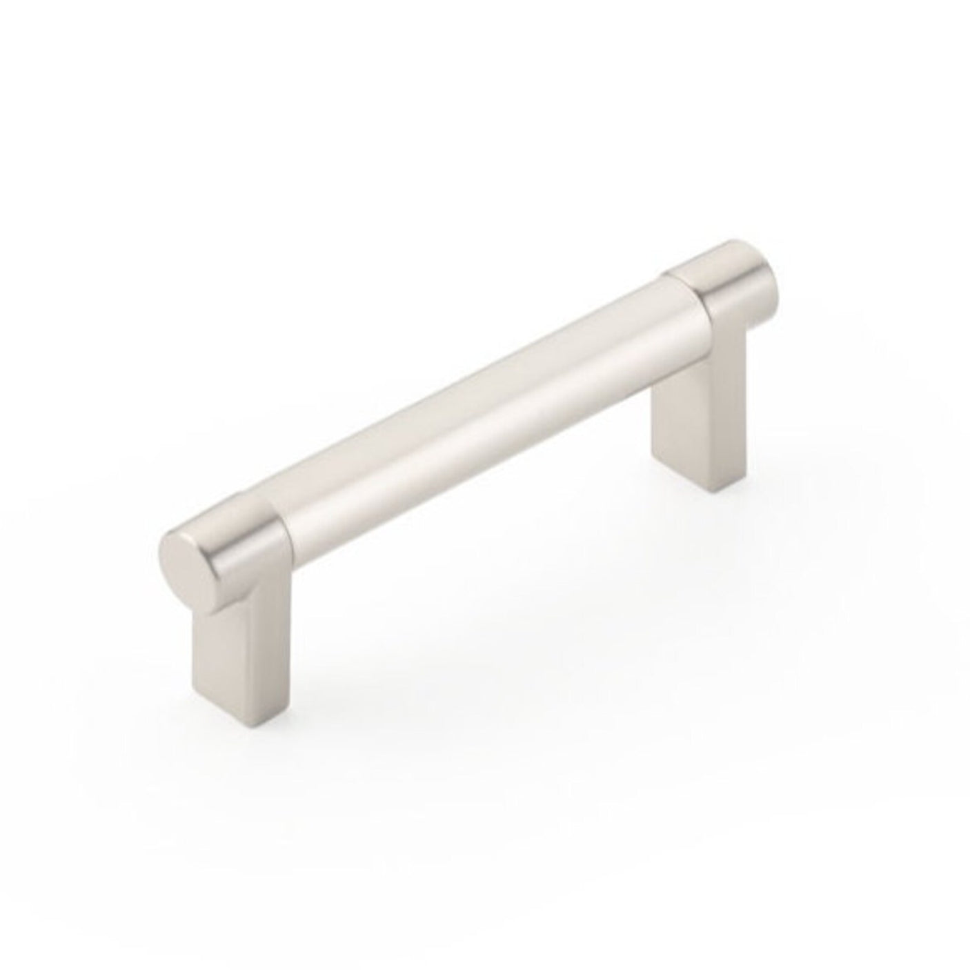 Smooth "Converse No.2" Satin Nickel Cabinet Knobs and Drawer Pulls - Forge Hardware Studio