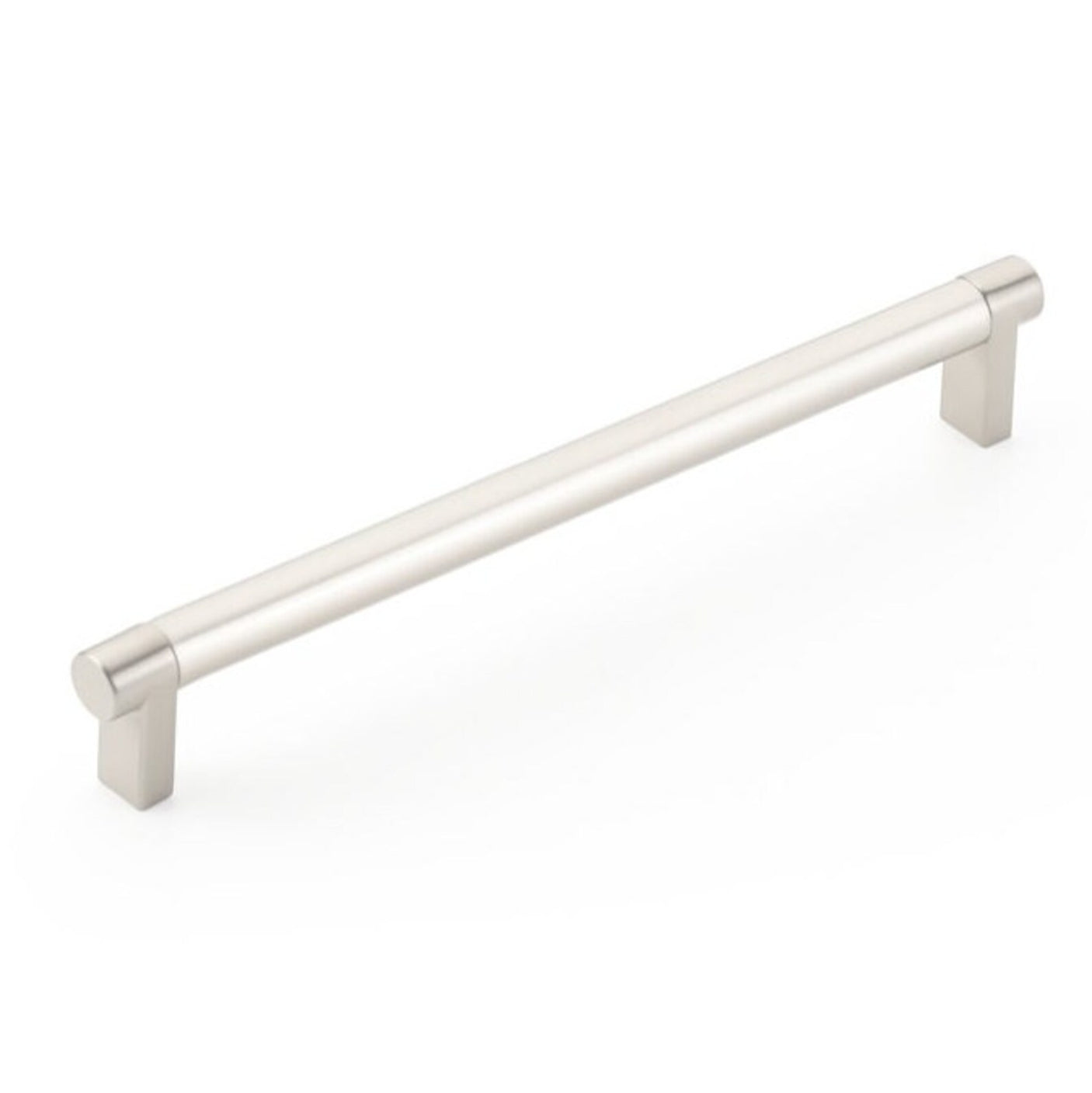 Smooth "Converse No.2" Satin Nickel Cabinet Knobs and Drawer Pulls - Forge Hardware Studio