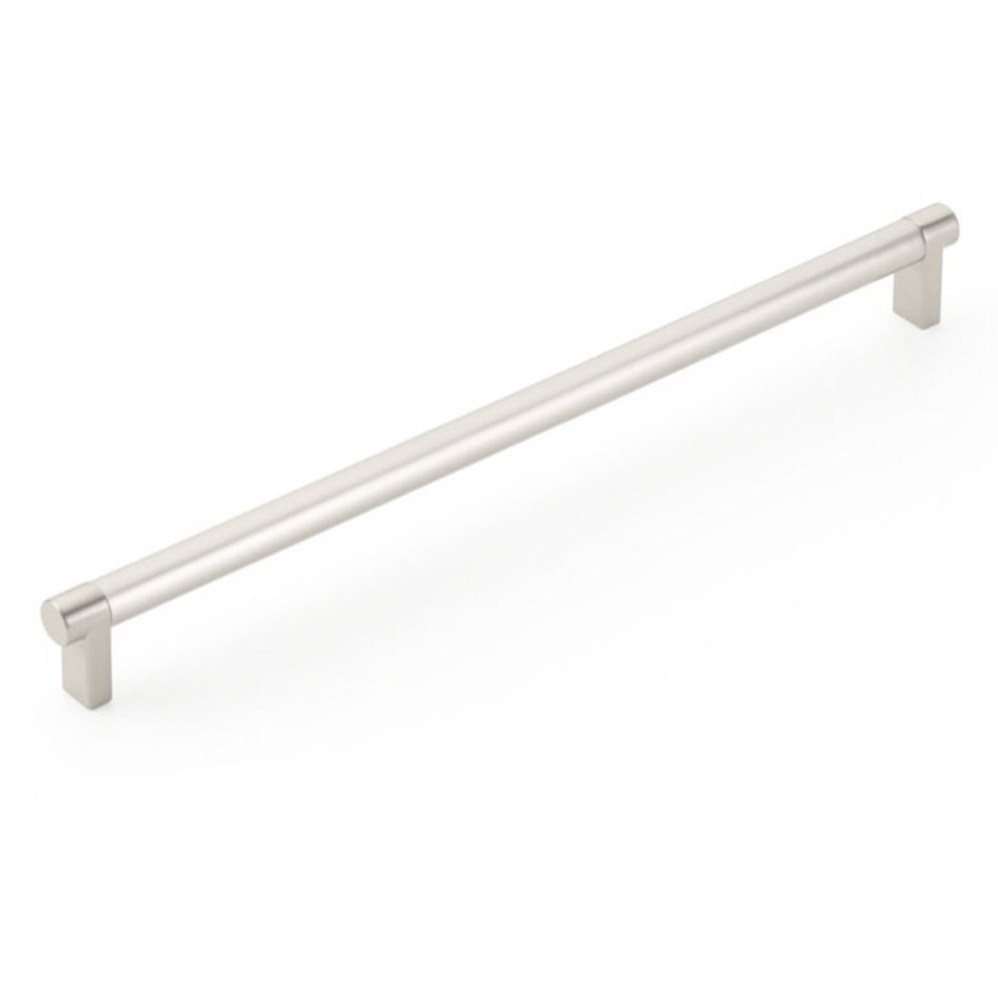 Smooth "Converse No.2" Satin Nickel Cabinet Knobs and Drawer Pulls - Forge Hardware Studio