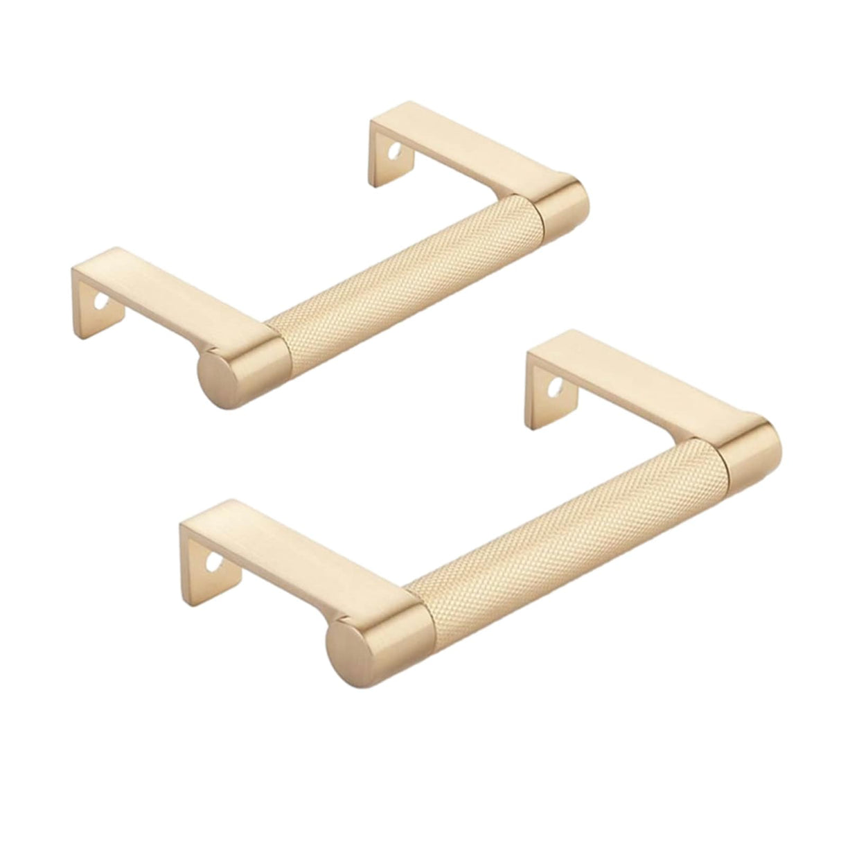 Champagne Bronze "Converse" Knurled Edge Tab Drawer Pulls - Forge Hardware Studio