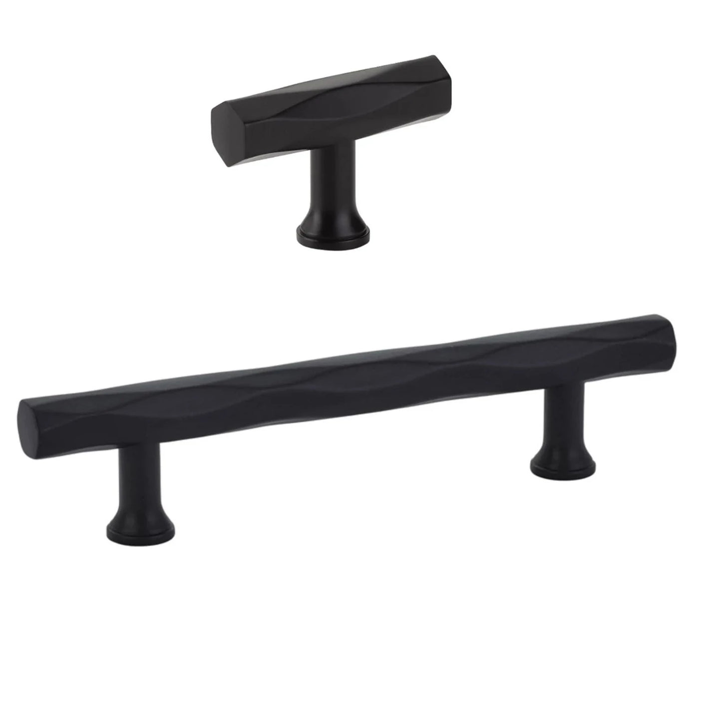 T-Bar "American Designer" Drawer Pulls in Matte Black - Forge Hardware Studio