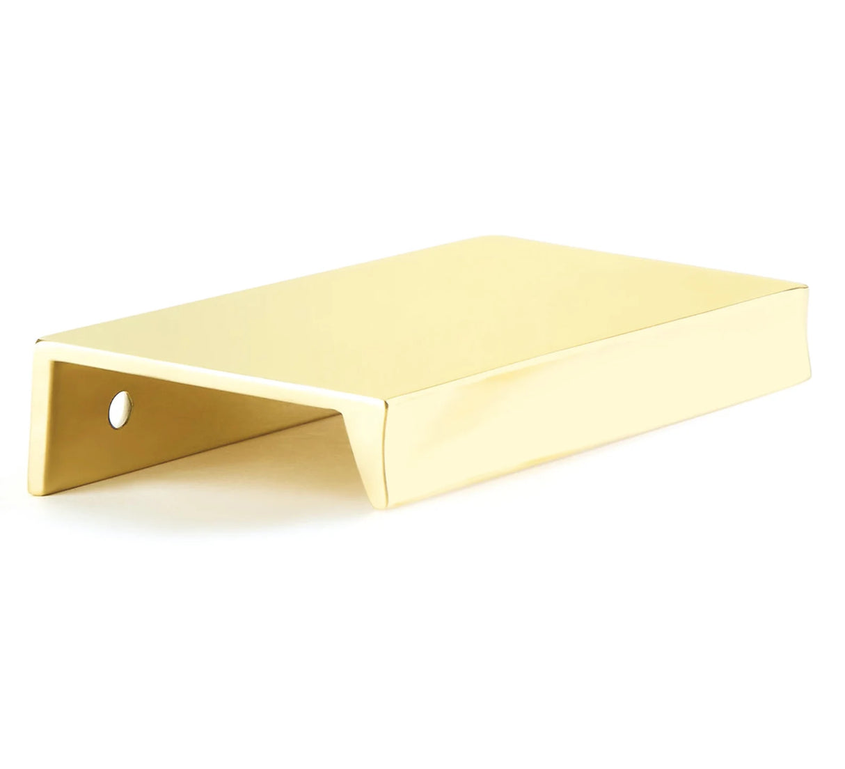 Unlacquered Brass "Parker" Edge Drawer Pull - Forge Hardware Studio