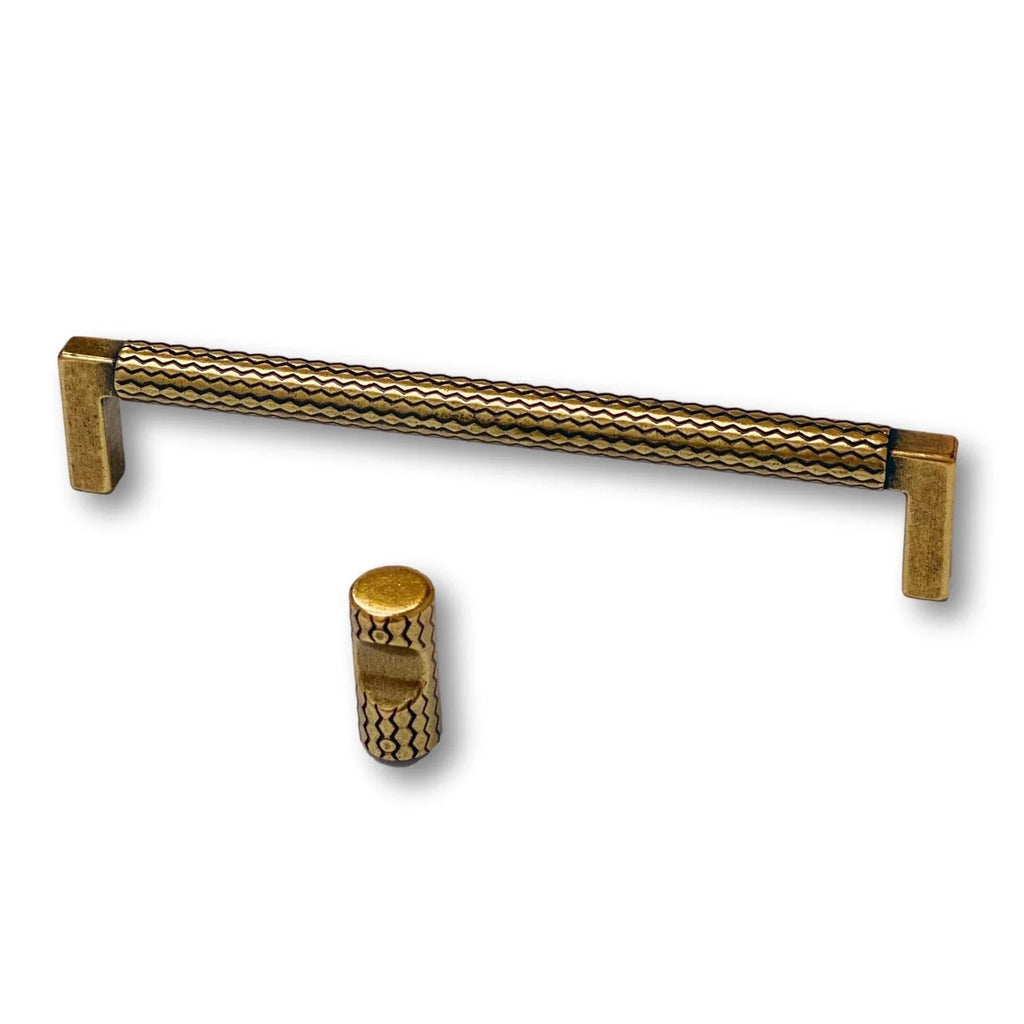 U-Shaped "Venice" Drawer Pull in Antique Brass - Forge Hardware Studio