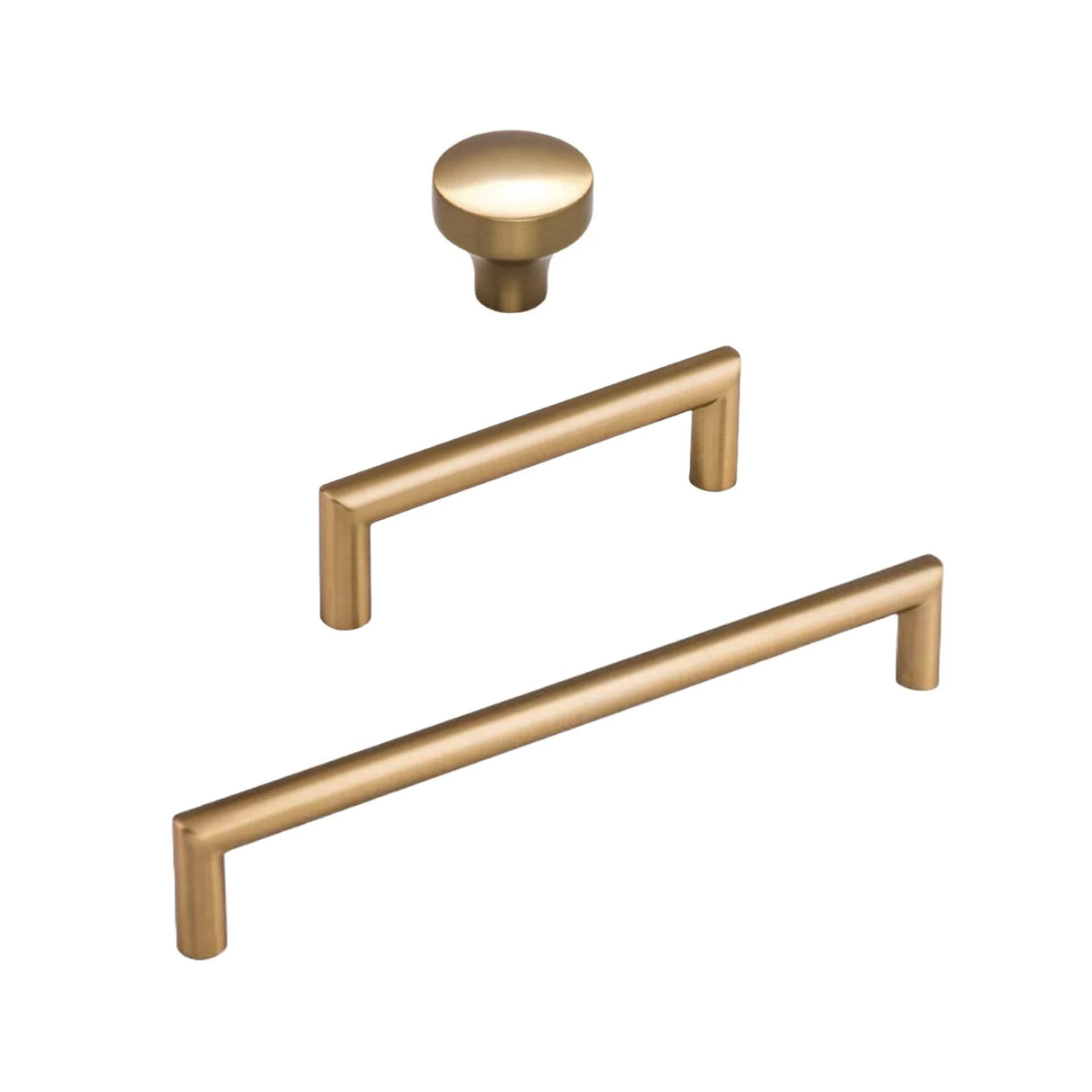 Champagne Bronze "City" Drawer Pulls and Knob - Forge Hardware Studio