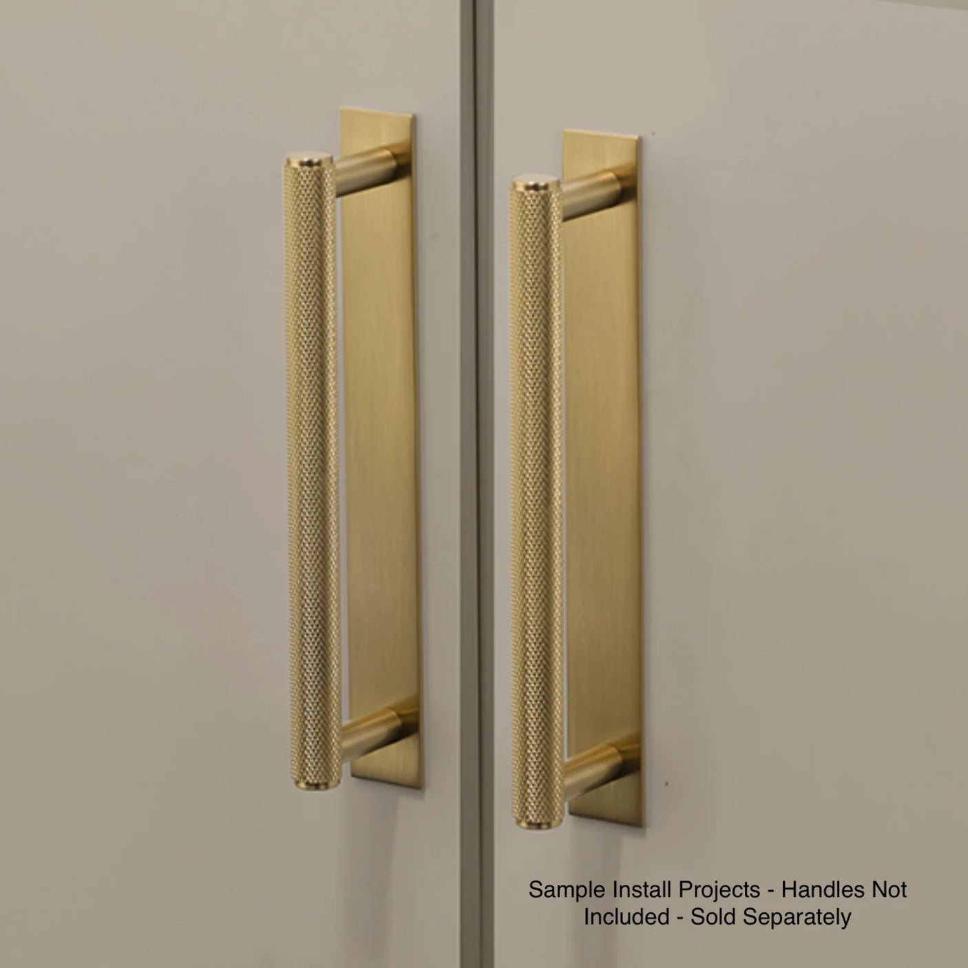 Satin Brass "Maison" Drawer Pull Backplates - Forge Hardware Studio