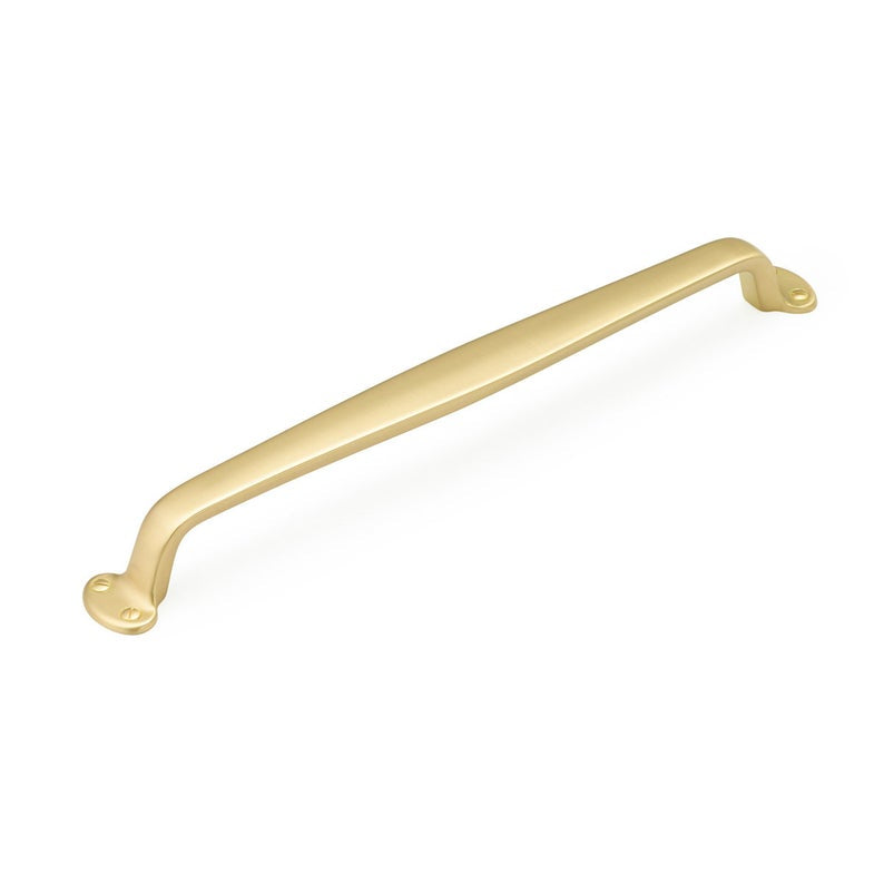 Satin Brass Drawer Pulls "Transitional" Handles and Cup Pulls - Brass Cabinet Hardware