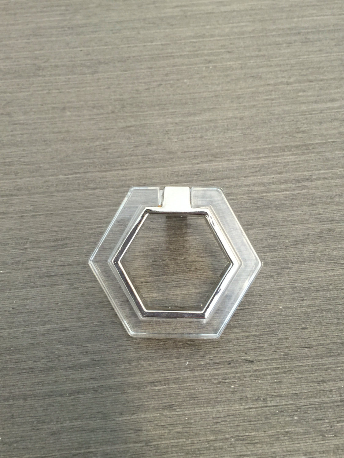 Polished Nickel and Lucite Geometric Knob - Brass Cabinet Hardware