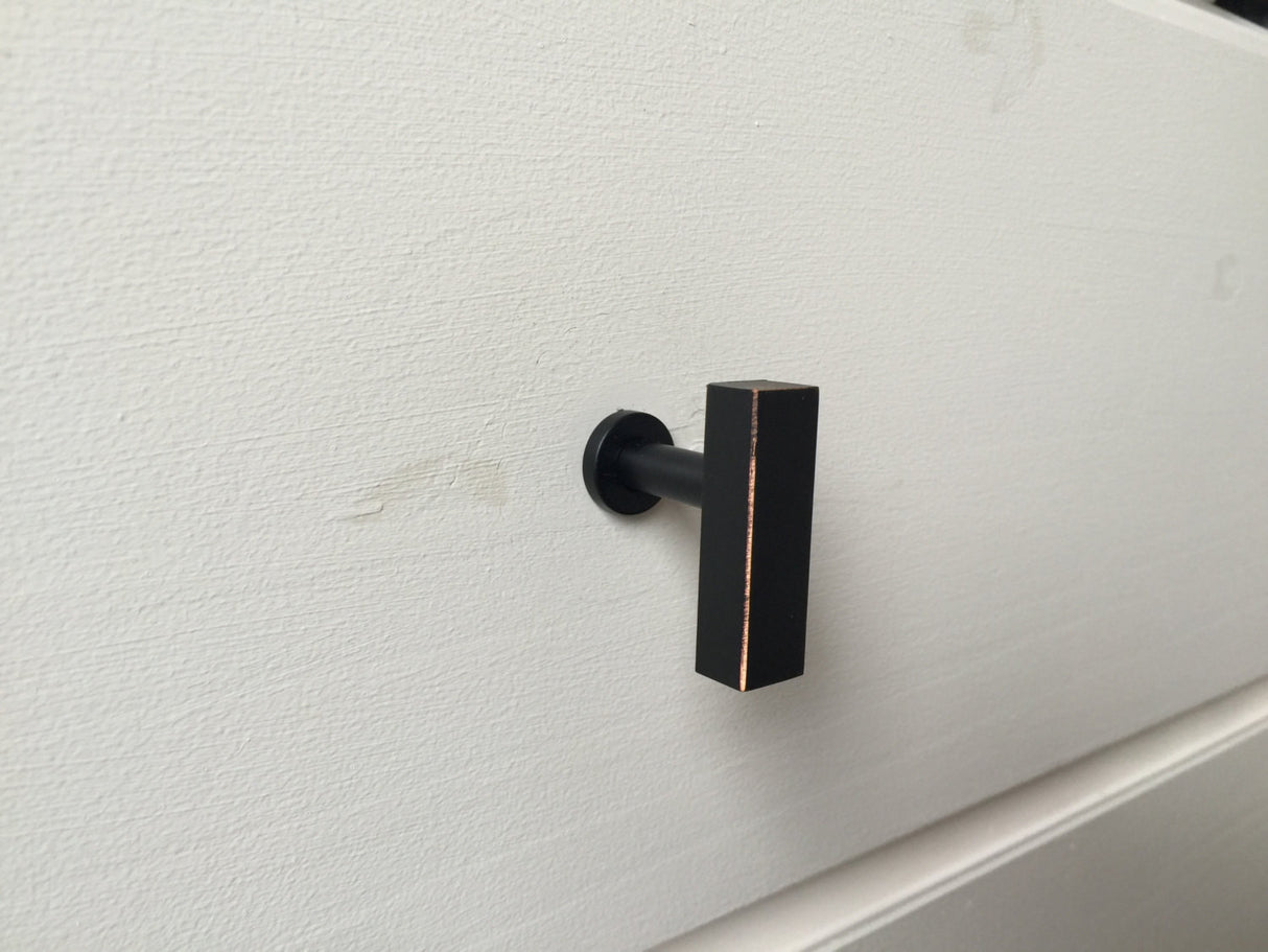 European T-Bar Bronze Cabinet Knob - Brass Cabinet Hardware