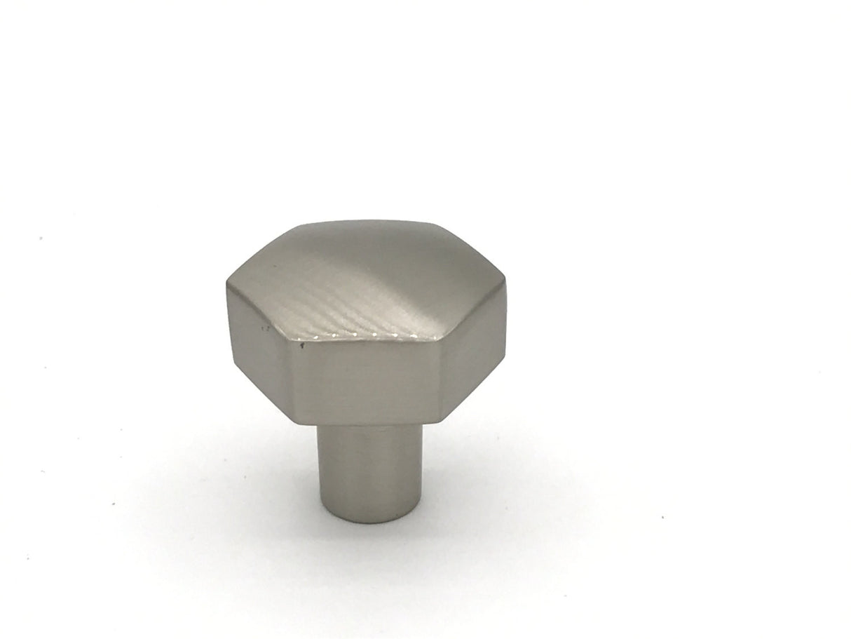 Geometric Satin Nickel "Geo" Cabinet Knobs and Drawer Pulls - Forge Hardware Studio