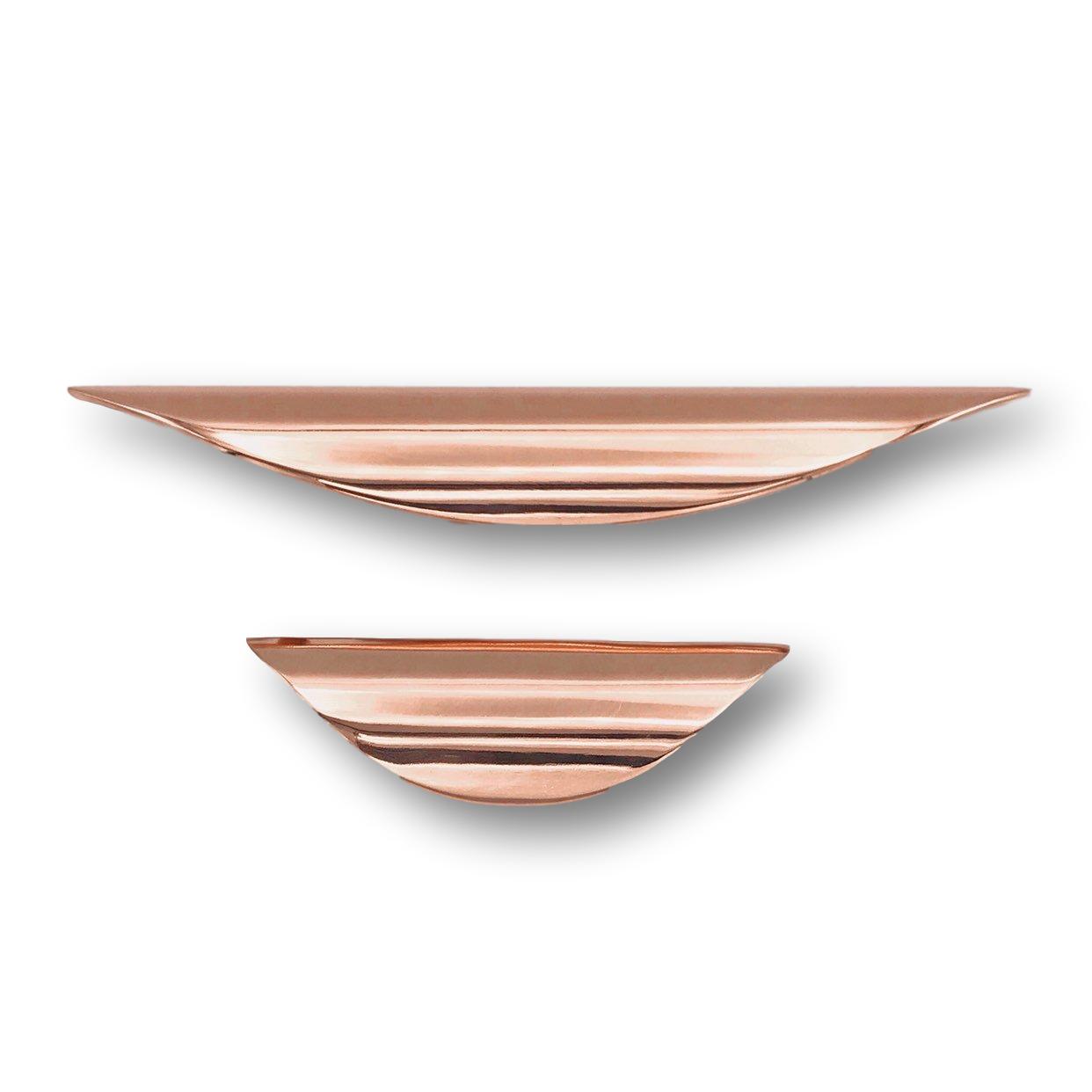 Luna Cabinet Knobs-Polished Copper Drawer Pull-Cabinet Handle - Forge Hardware Studio