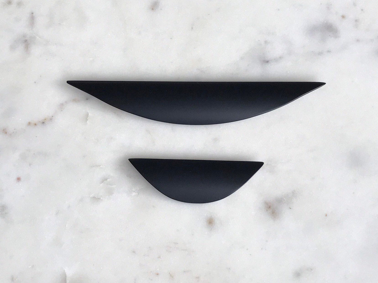 Luna Cabinet Knobs - Matte Black Drawer Pull - Cabinet Handle - Brass Cabinet Hardware