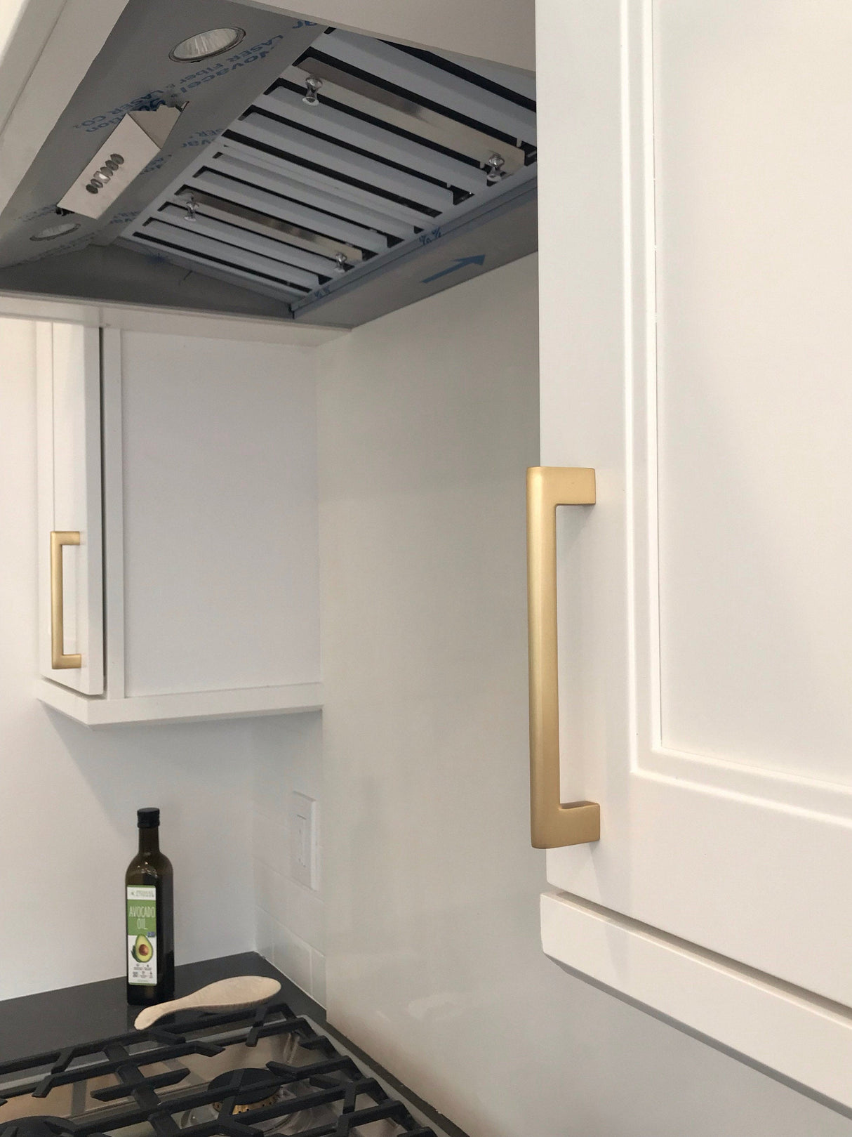 Luxe Brass Drawer Pulls in Satin Brass - Brass Cabinet Hardware