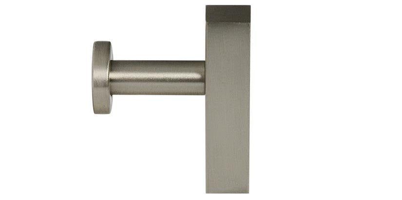 European T-Bar Brushed Nickel Cabinet Knob - Brass Cabinet Hardware