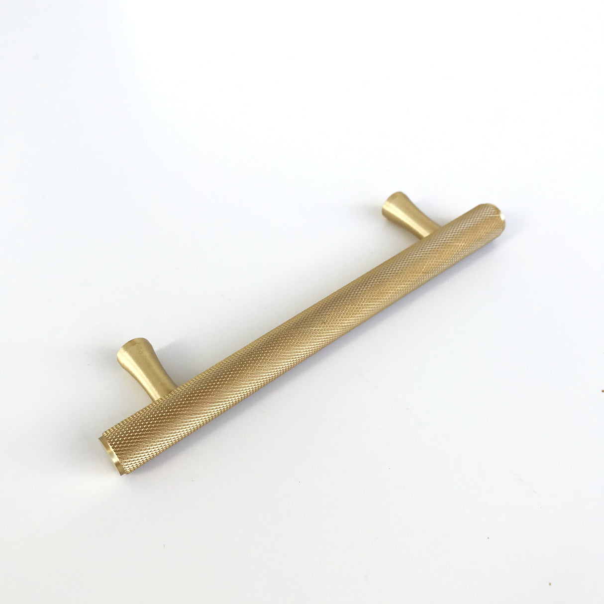 Brass Solid "Texture" Knurled Drawer Pulls and Knobs in Satin Brass - Brass Cabinet Hardware