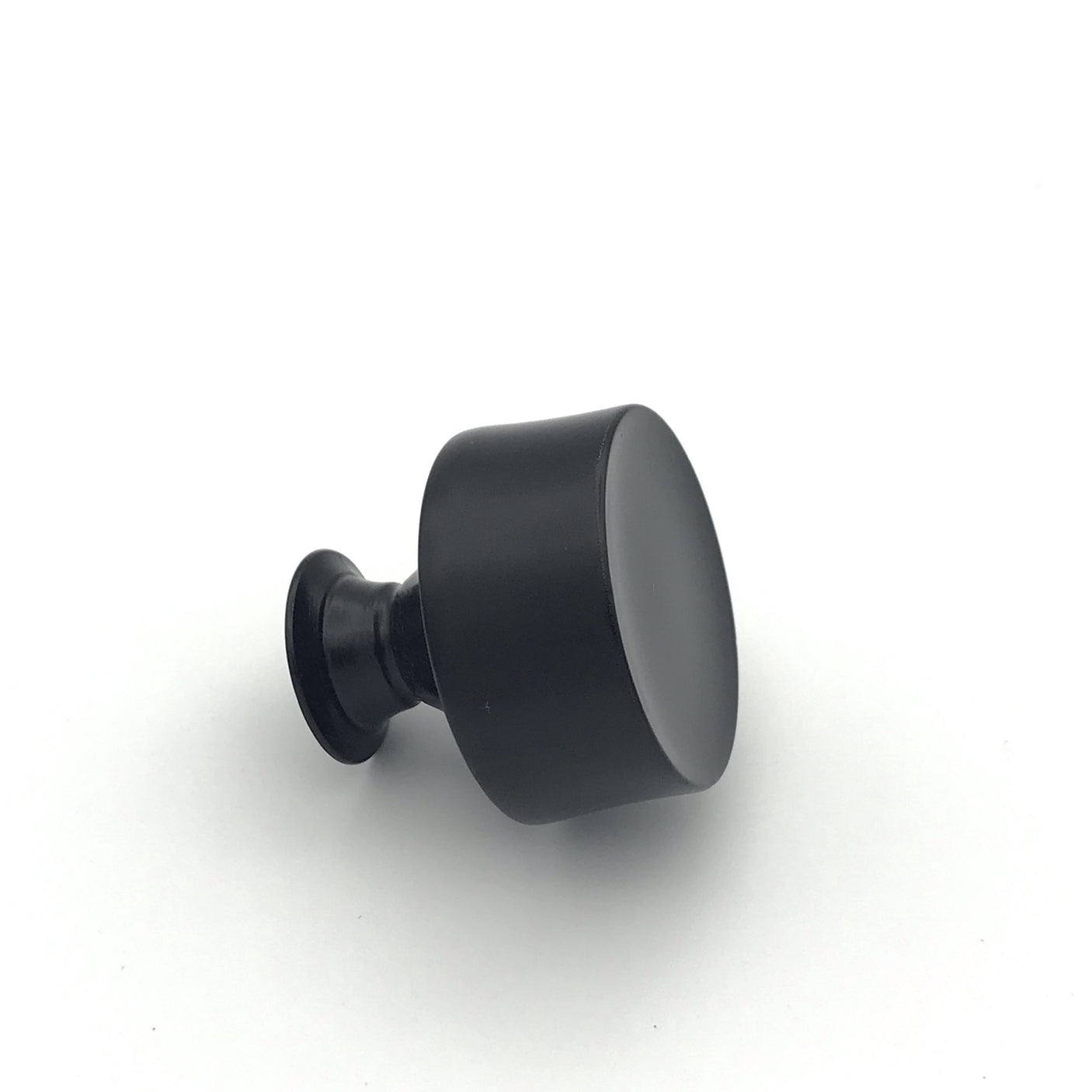 Emma Round Mid-Century Matte Black Cabinet Knob and Drawer Pulls - Forge Hardware Studio