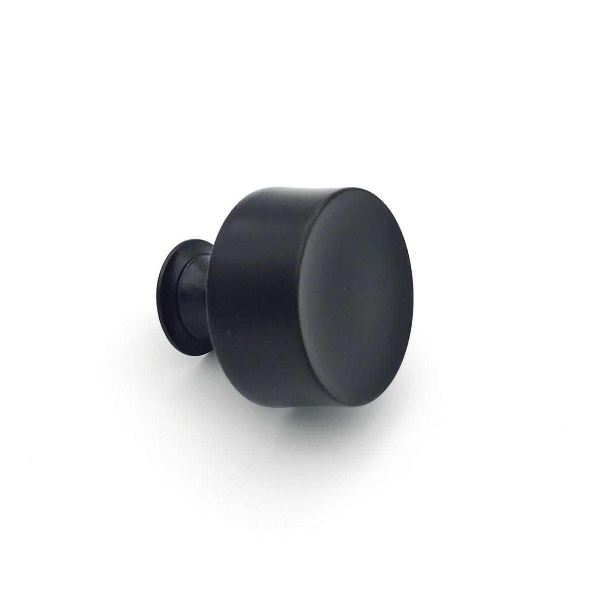 Emma Round Mid-Century Matte Black Cabinet Knob and Drawer Pulls - Forge Hardware Studio