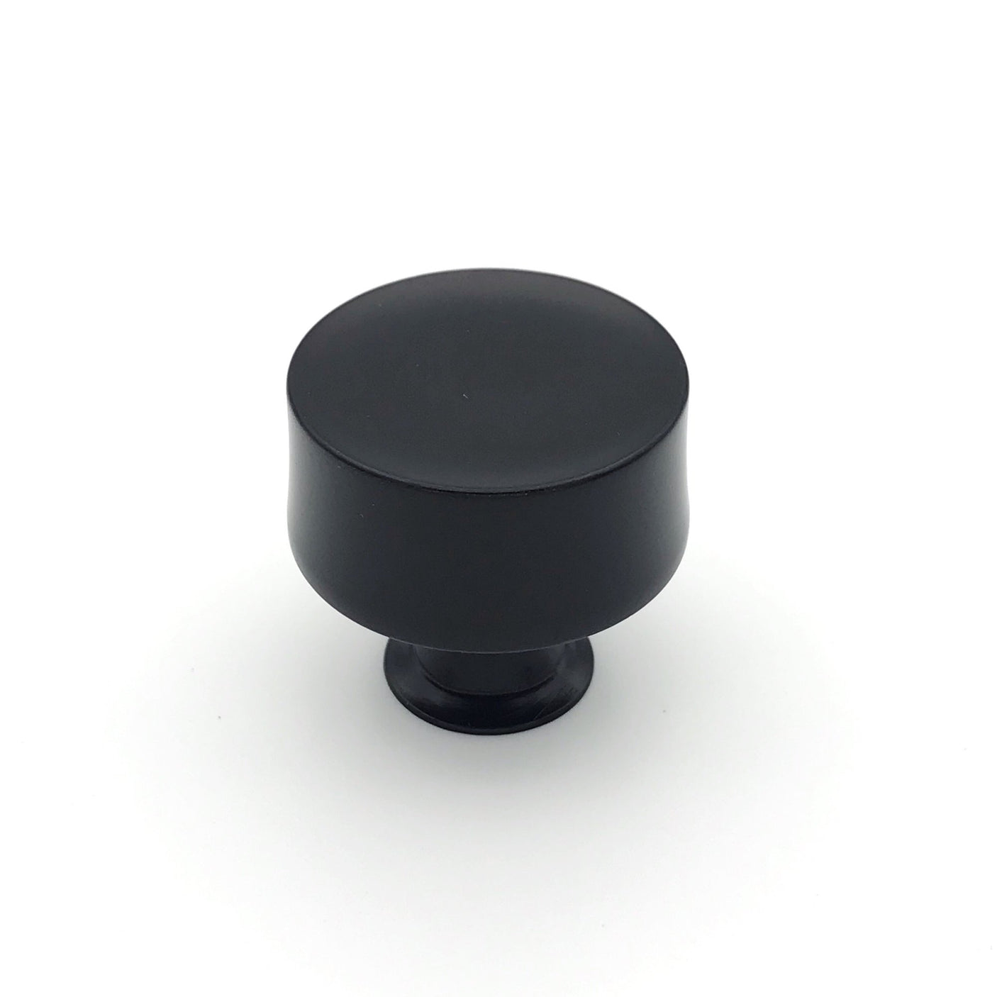 Emma Round Mid-Century Matte Black Cabinet Knob and Drawer Pulls - Forge Hardware Studio