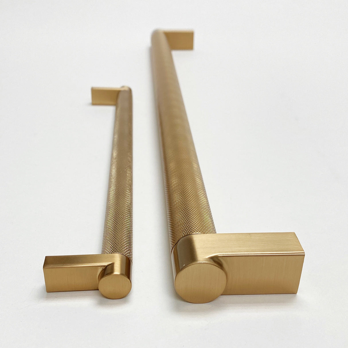 Knurled "Converse" Champagne Bronze Cabinet Knobs and Drawer Pulls - Forge Hardware Studio