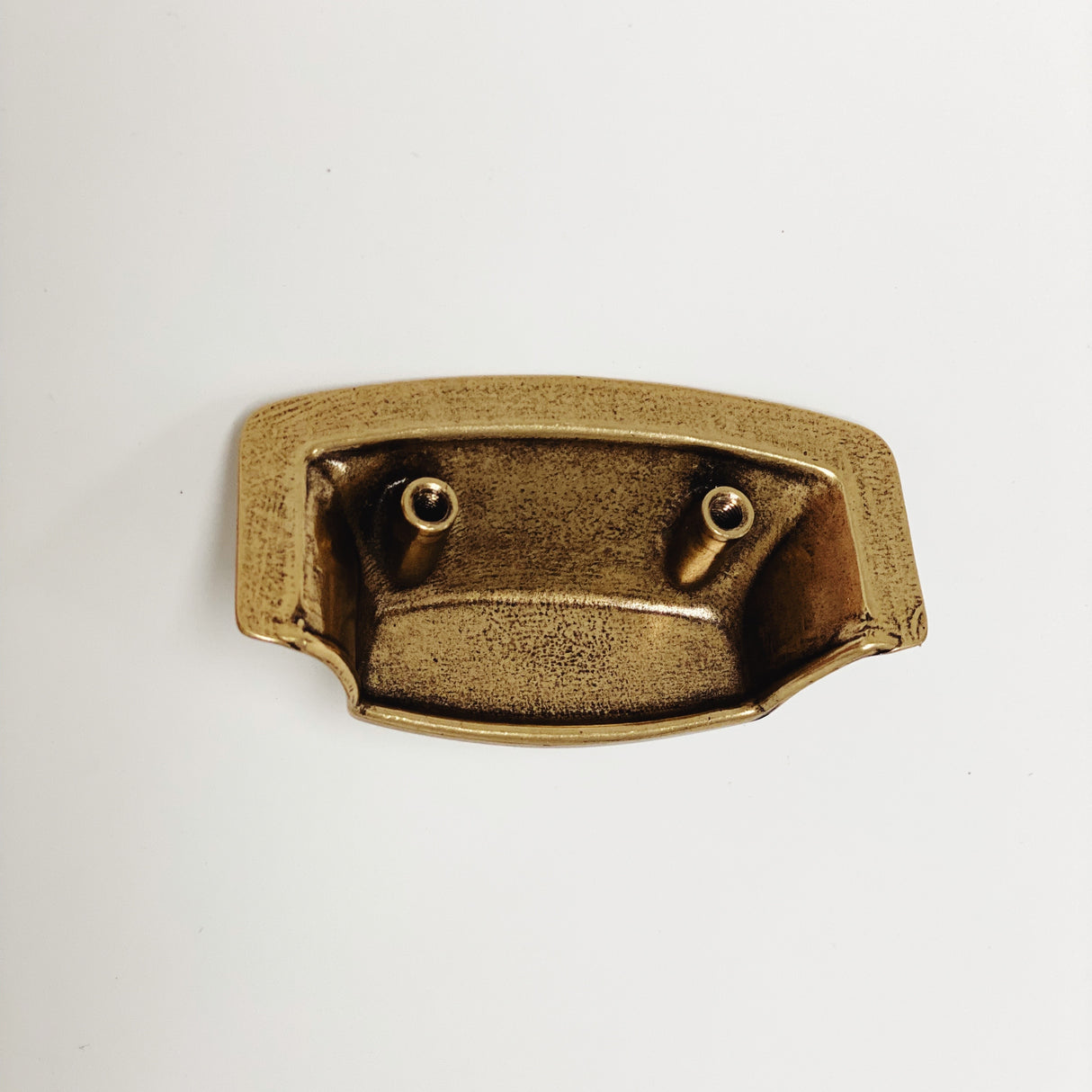 Drawer Cup Pull "Tuscany" in Antique Brass - Brass Cabinet Hardware - Forge Hardware Studio