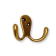 Antique Brass "Capri" Medium Modern Wall Hat and Coat Hook - Forge Hardware Studio