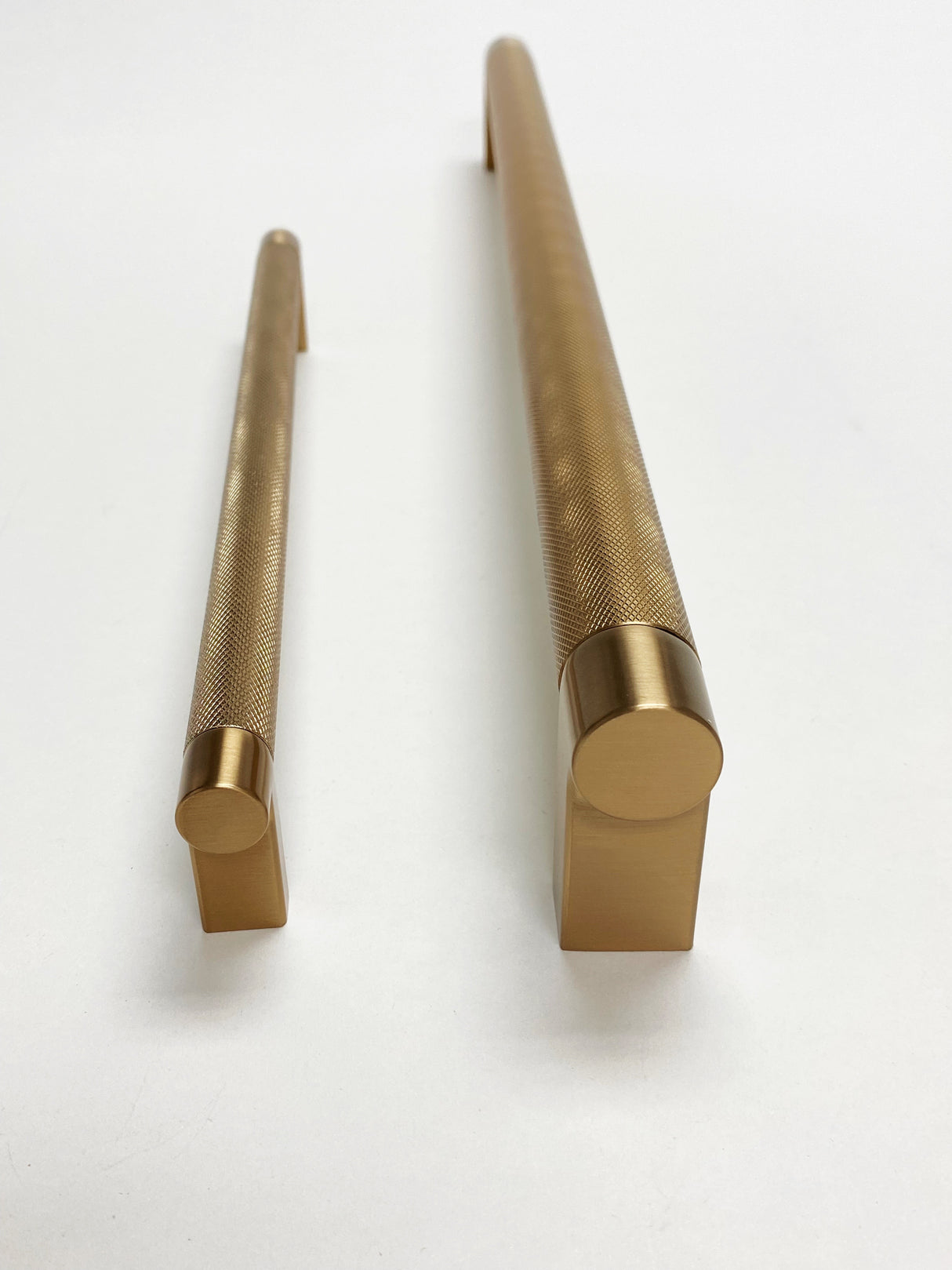 Knurled "Converse" Champagne Bronze Cabinet Knobs and Drawer Pulls - Forge Hardware Studio