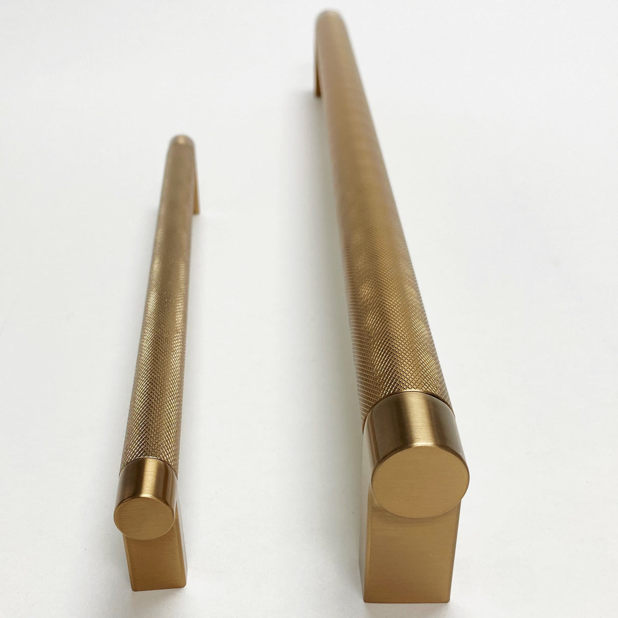 Knurled "Converse" Champagne Bronze Cabinet Knobs and Drawer Pulls - Forge Hardware Studio