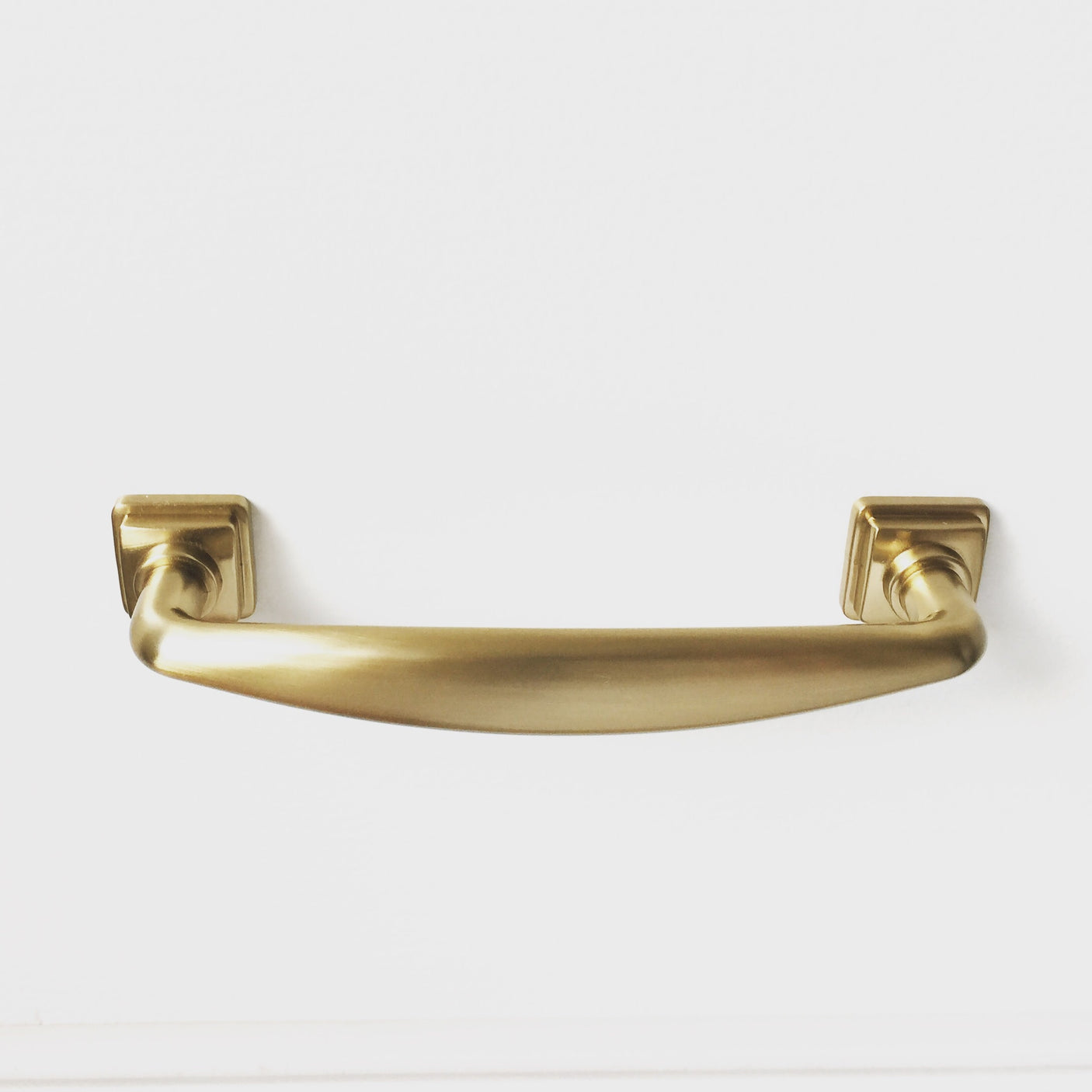 Kelly No.2 Cabinet Drawer Pulls - Satin Brass Hardware - Brass Cabinet Hardware