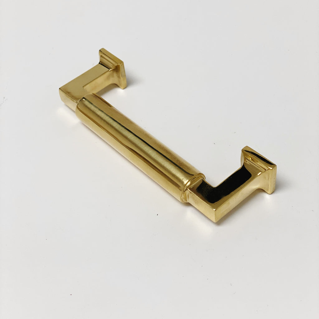 Unlacquered Brass "Neal" Cabinet Knobs and Pulls Cabinet Hardware - Forge Hardware Studio