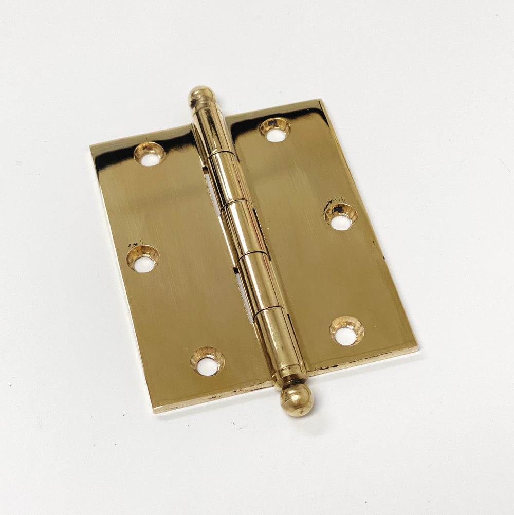 Unlacquered Brass "Eloise" Kitchen Cabinet Hinge - Forge Hardware Studio