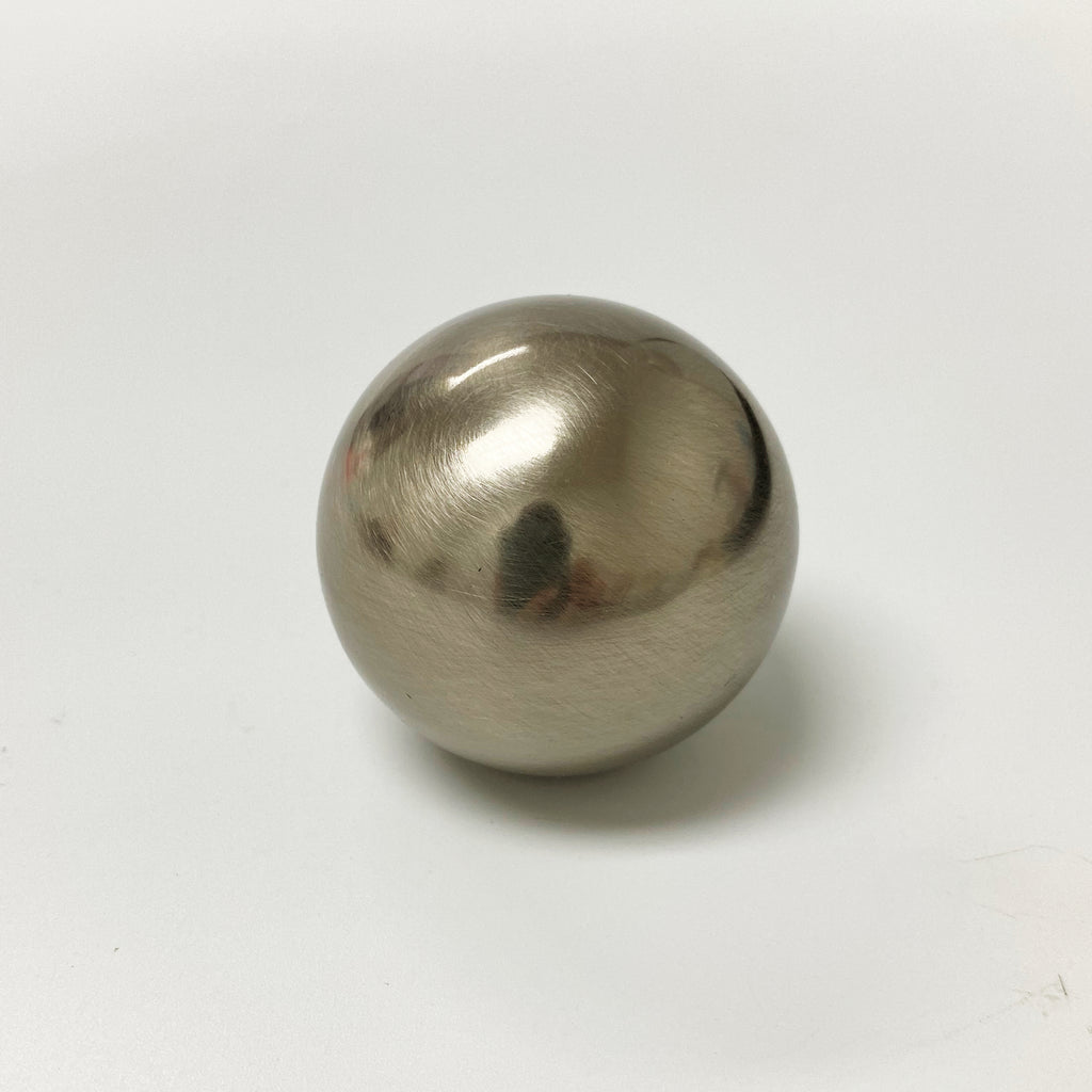 Brushed Nickel “Kira” Large Cabinet Ball Knob - Forge Hardware Studio
