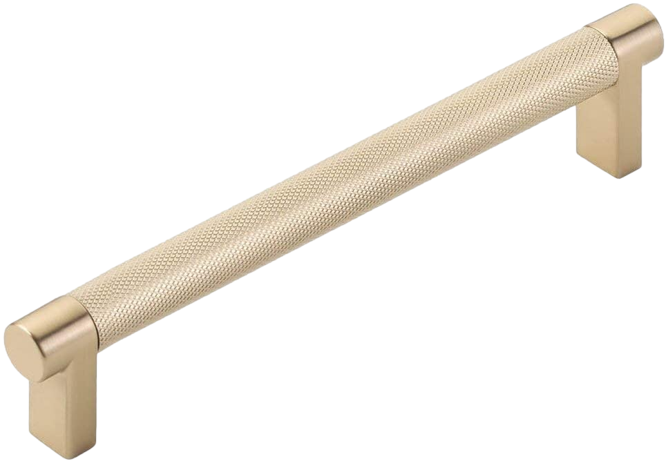 Knurled "U-Shaped" Champagne Bronze Cabinet Knobs and Drawer Pulls - Forge Hardware Studio