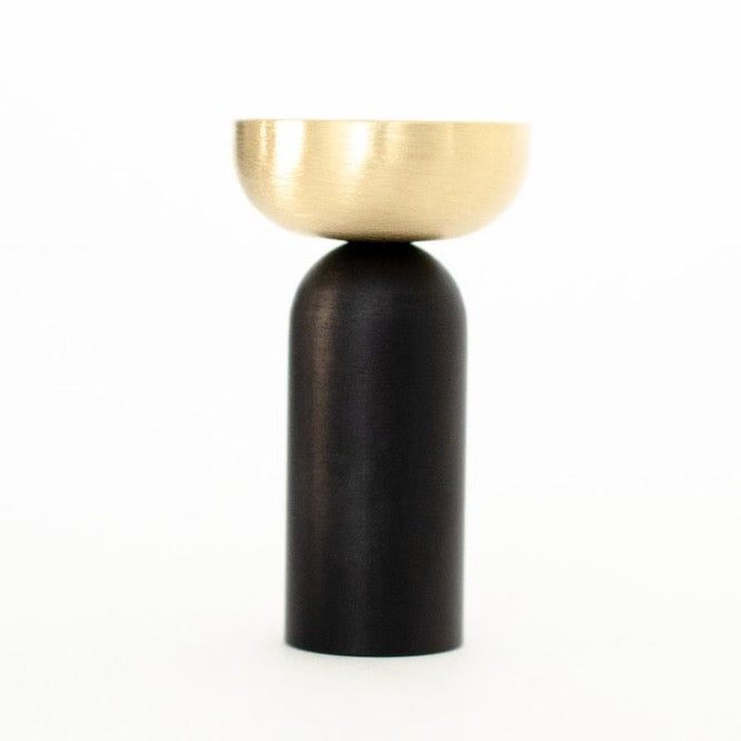 Wall Hook "Kori" Dual Finish Brushed Brass and Matte Black - Forge Hardware Studio